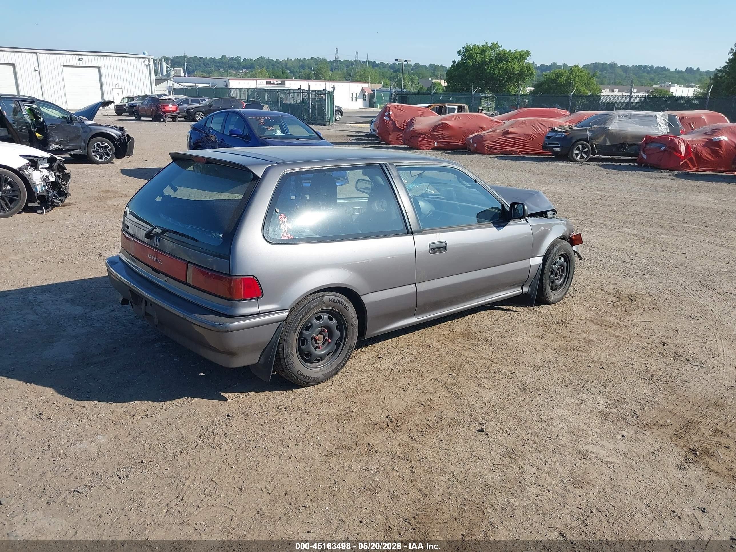1991 Honda Civic Dx Gray vin: 2HGED6457MH571006