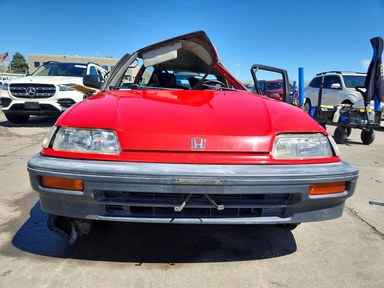 1988 Honda Civic Dx Red vin: 2HGED6459JH506086