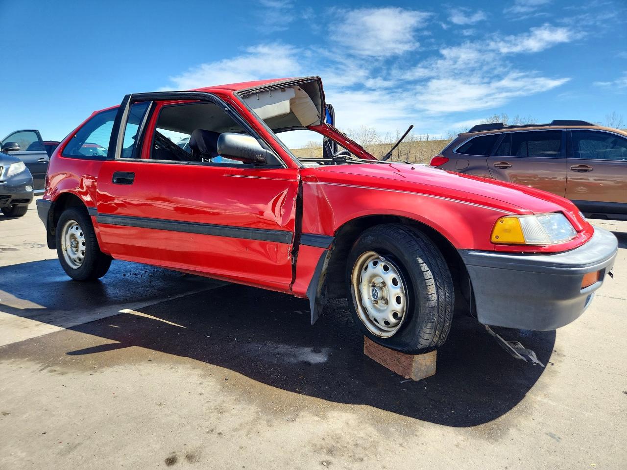 1988 Honda Civic Dx Red vin: 2HGED6459JH506086
