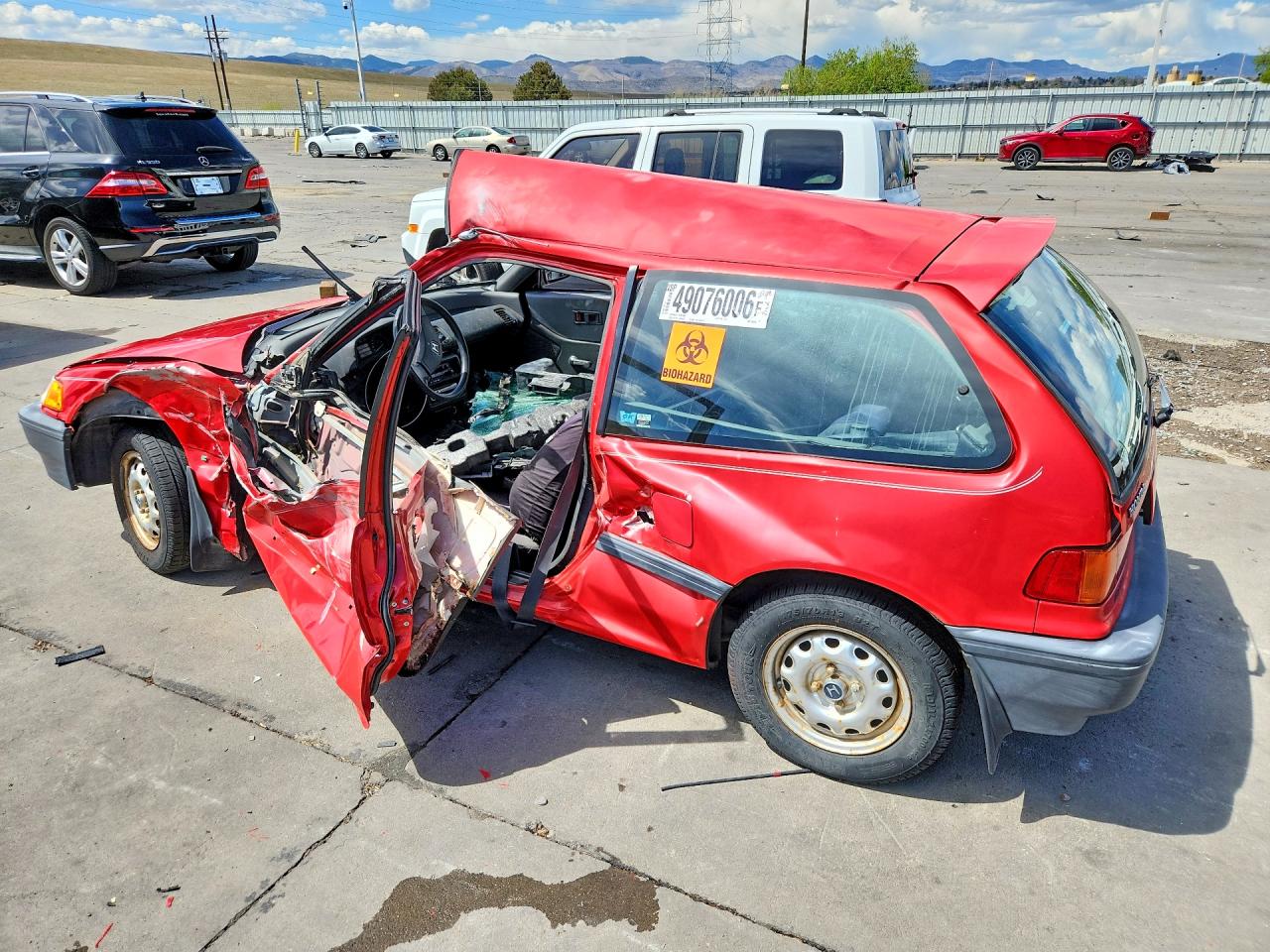1988 Honda Civic Dx Red vin: 2HGED6459JH506086