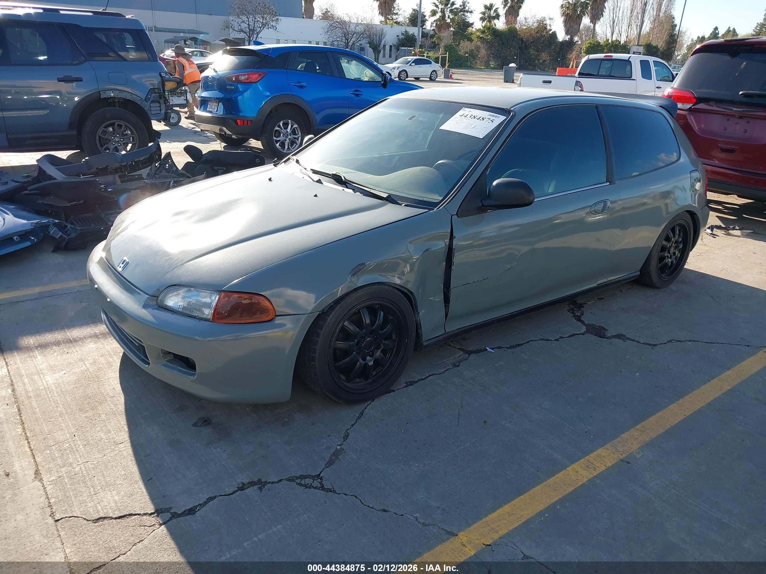 1993 Honda Civic Cx Серый vin: 2HGEH2354PH541917