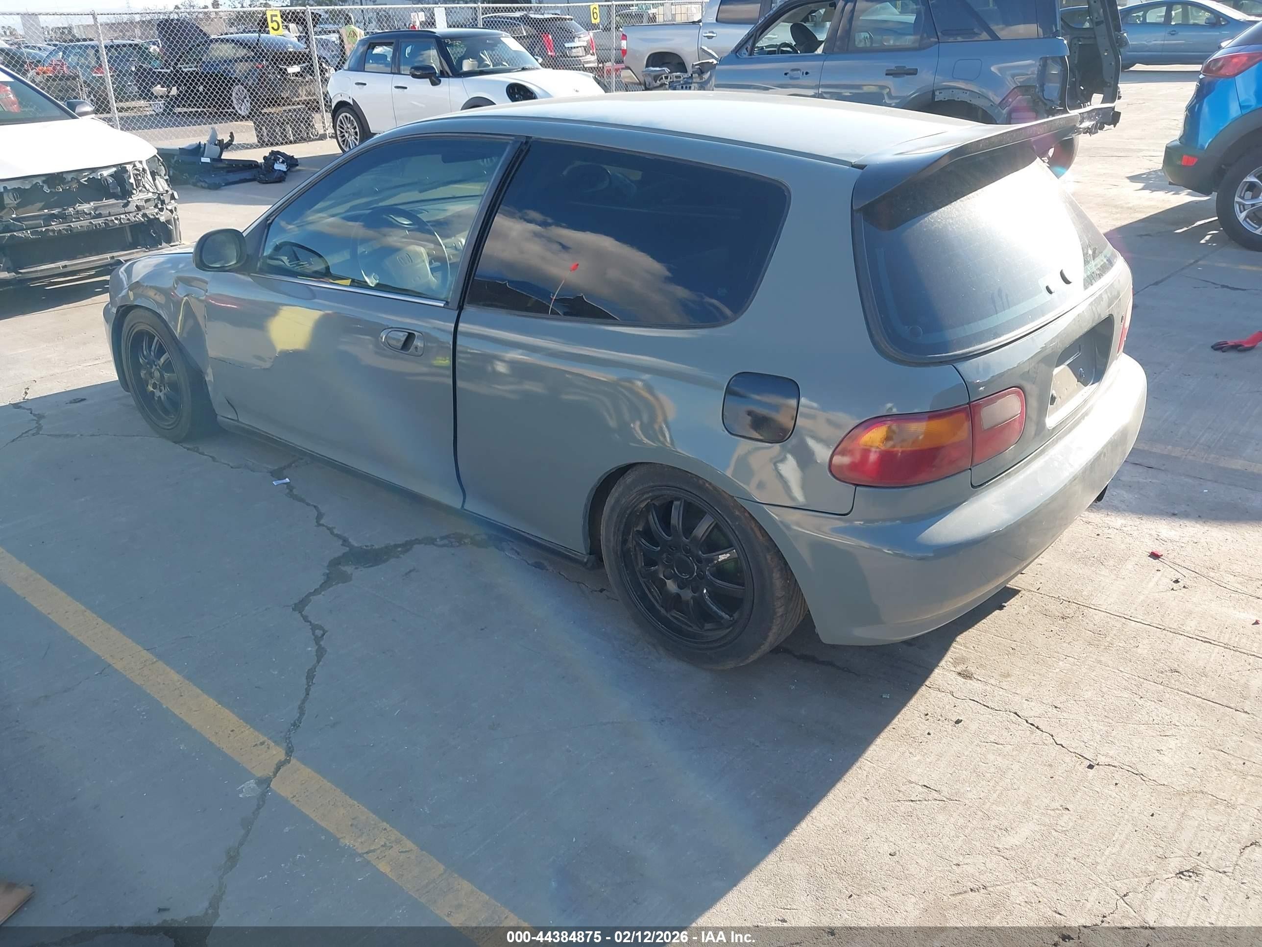 1993 Honda Civic Cx Серый vin: 2HGEH2354PH541917