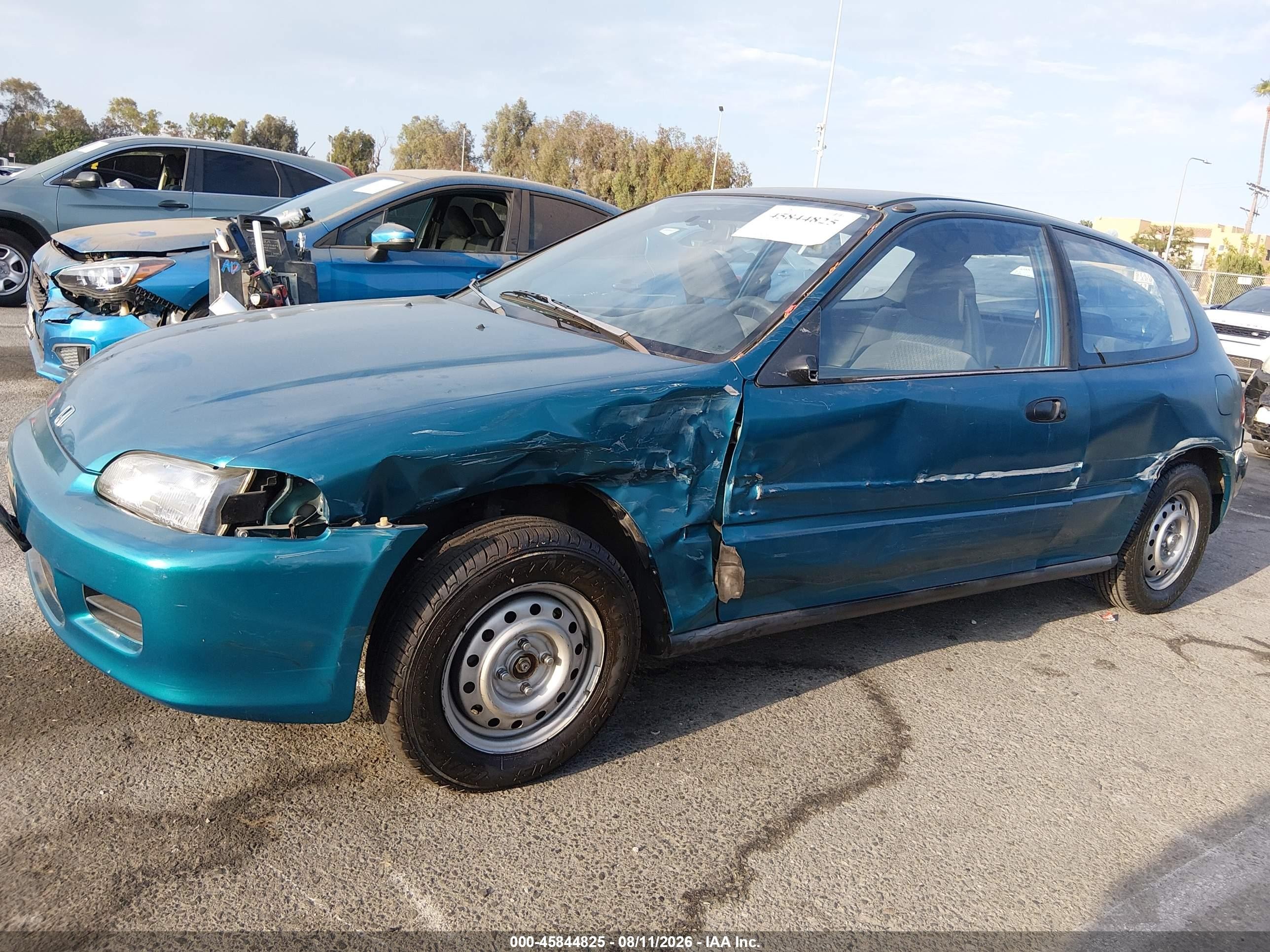 1995 Honda Civic Cx Teal vin: 2HGEH2356SH511584