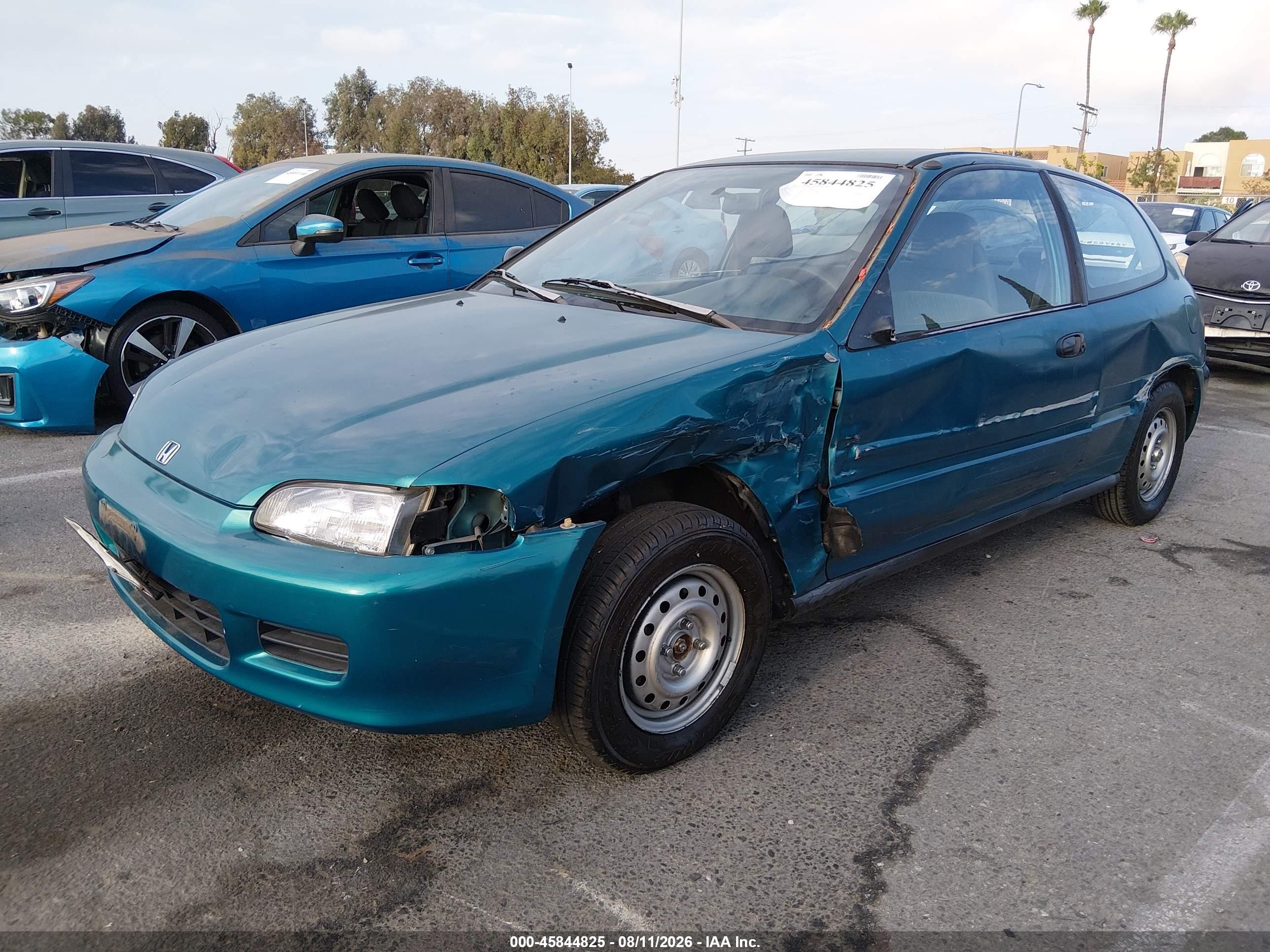 1995 Honda Civic Cx Teal vin: 2HGEH2356SH511584