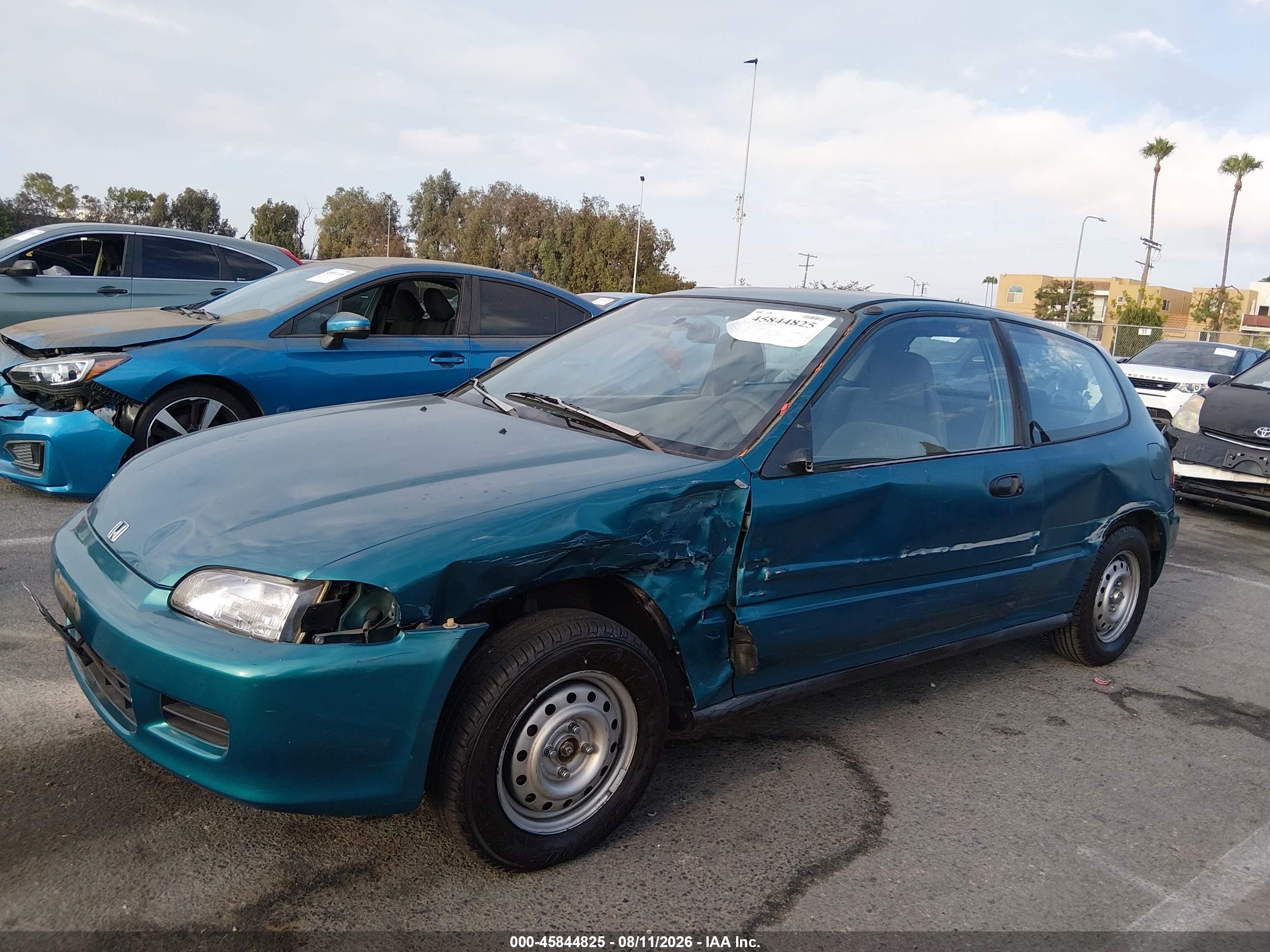 1995 Honda Civic Cx Teal vin: 2HGEH2356SH511584