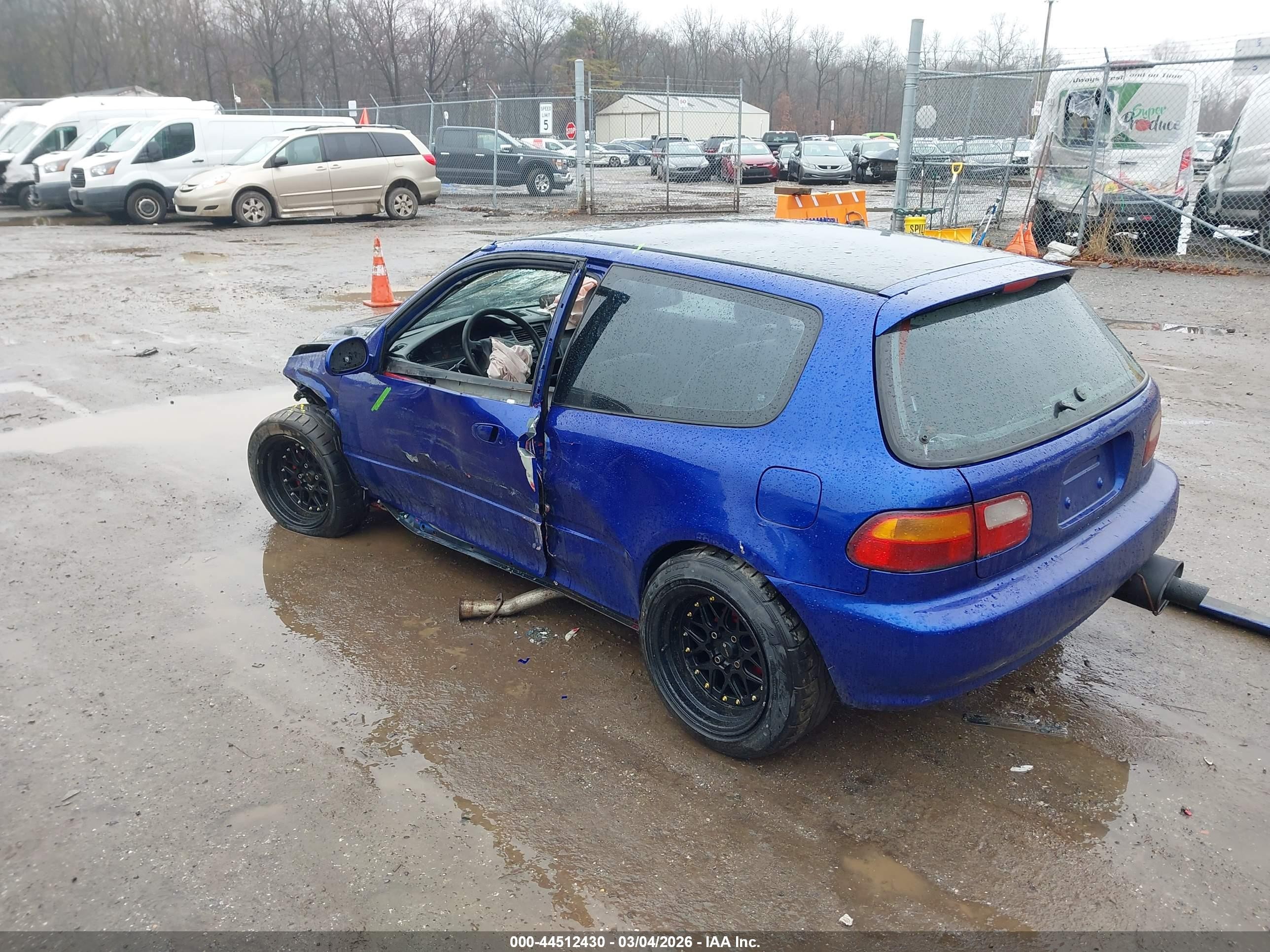 1995 Honda Civic Cx Blue vin: 2HGEH2358SH518679