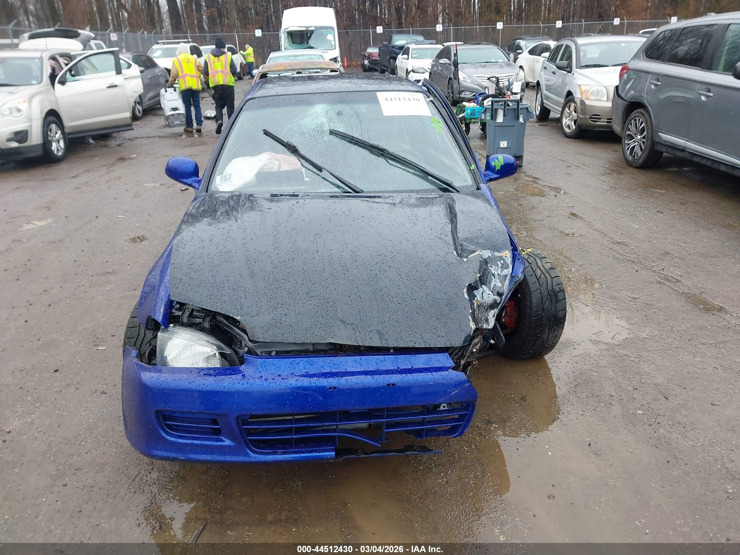 1995 Honda Civic Cx Blue vin: 2HGEH2358SH518679