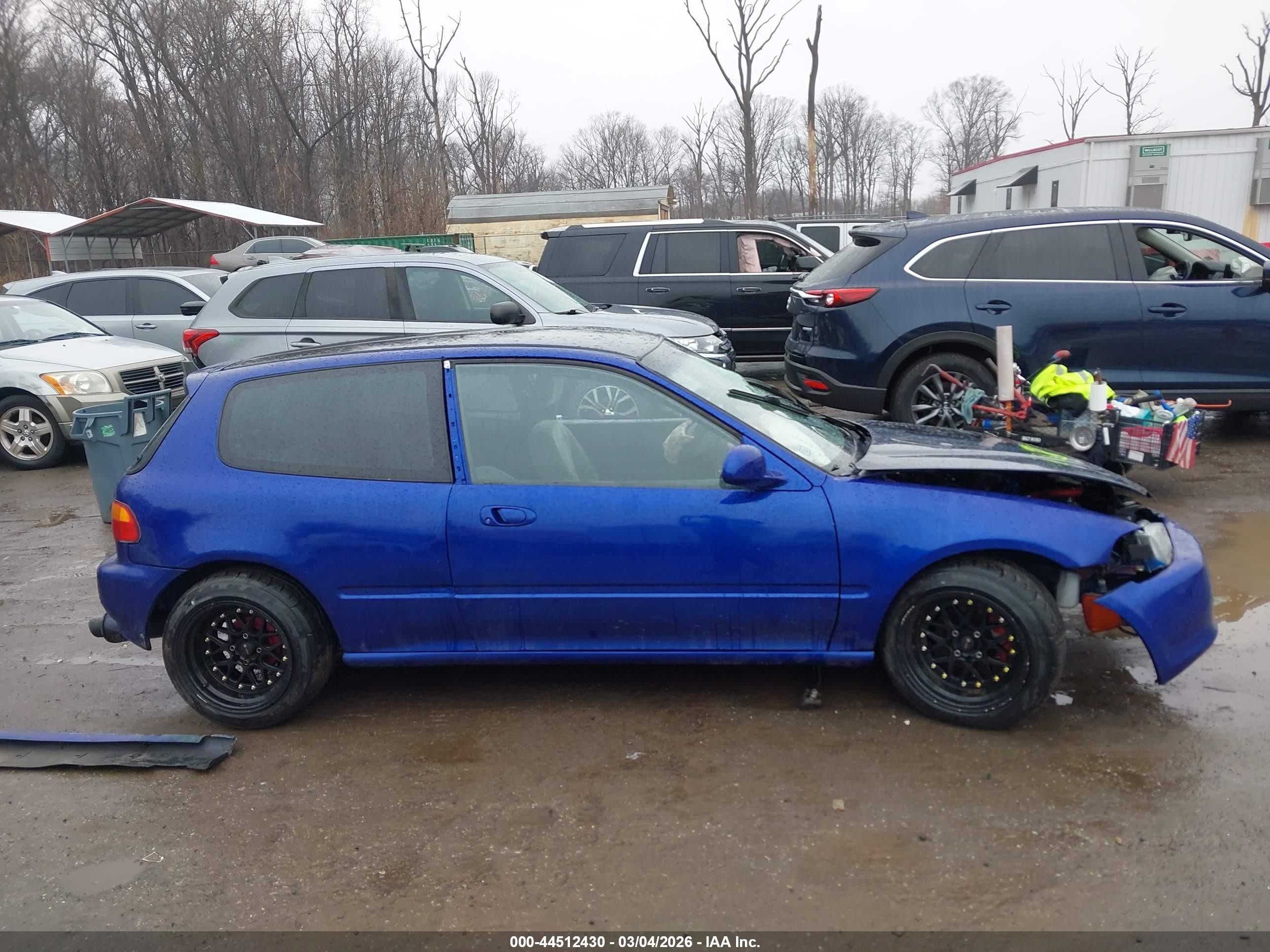 1995 Honda Civic Cx Blue vin: 2HGEH2358SH518679