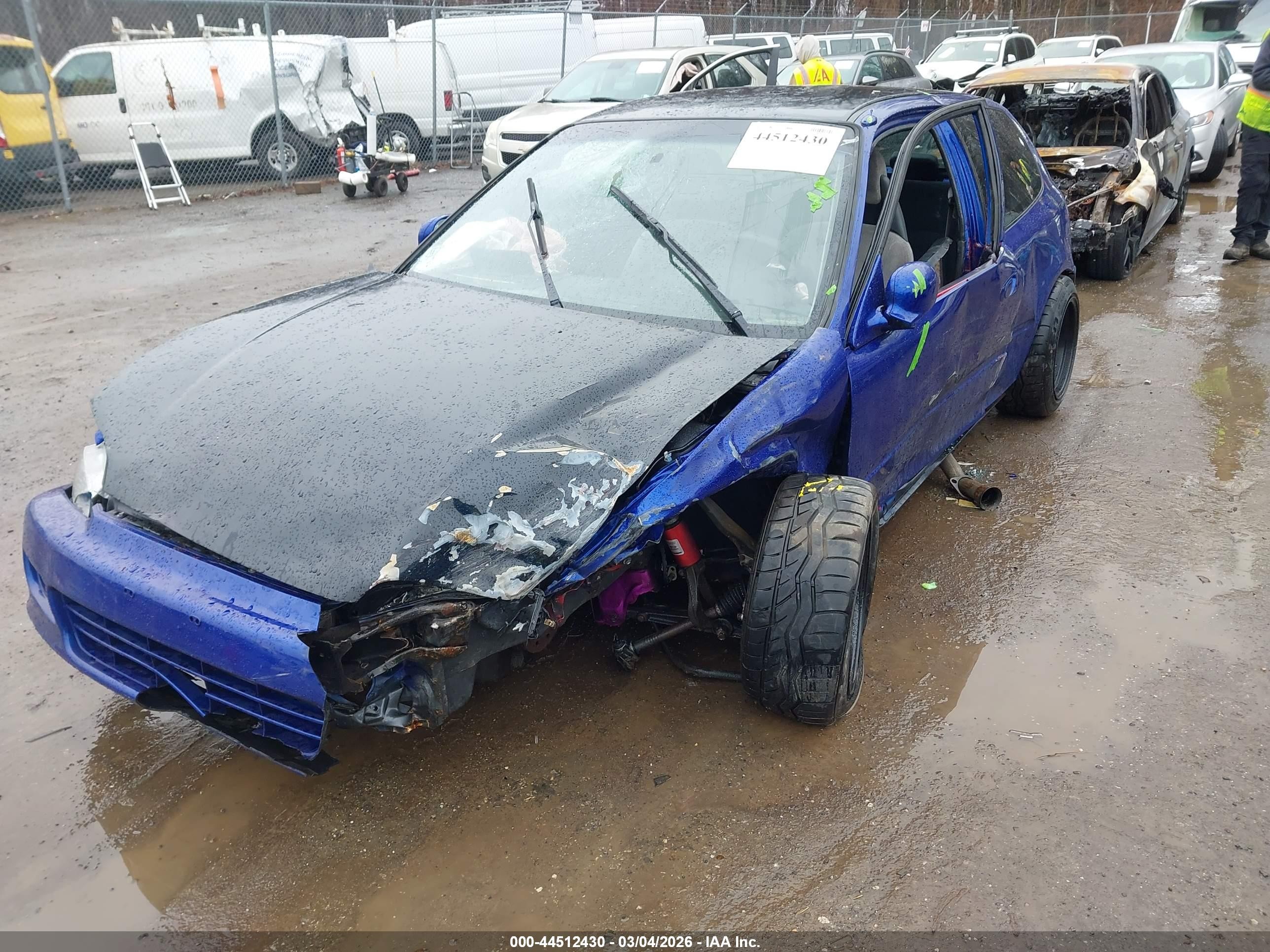 1995 Honda Civic Cx Blue vin: 2HGEH2358SH518679