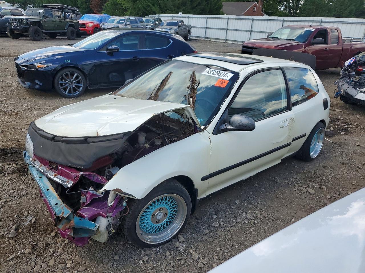 1995 Honda Civic Dx Белый vin: 2HGEH2360SH523920