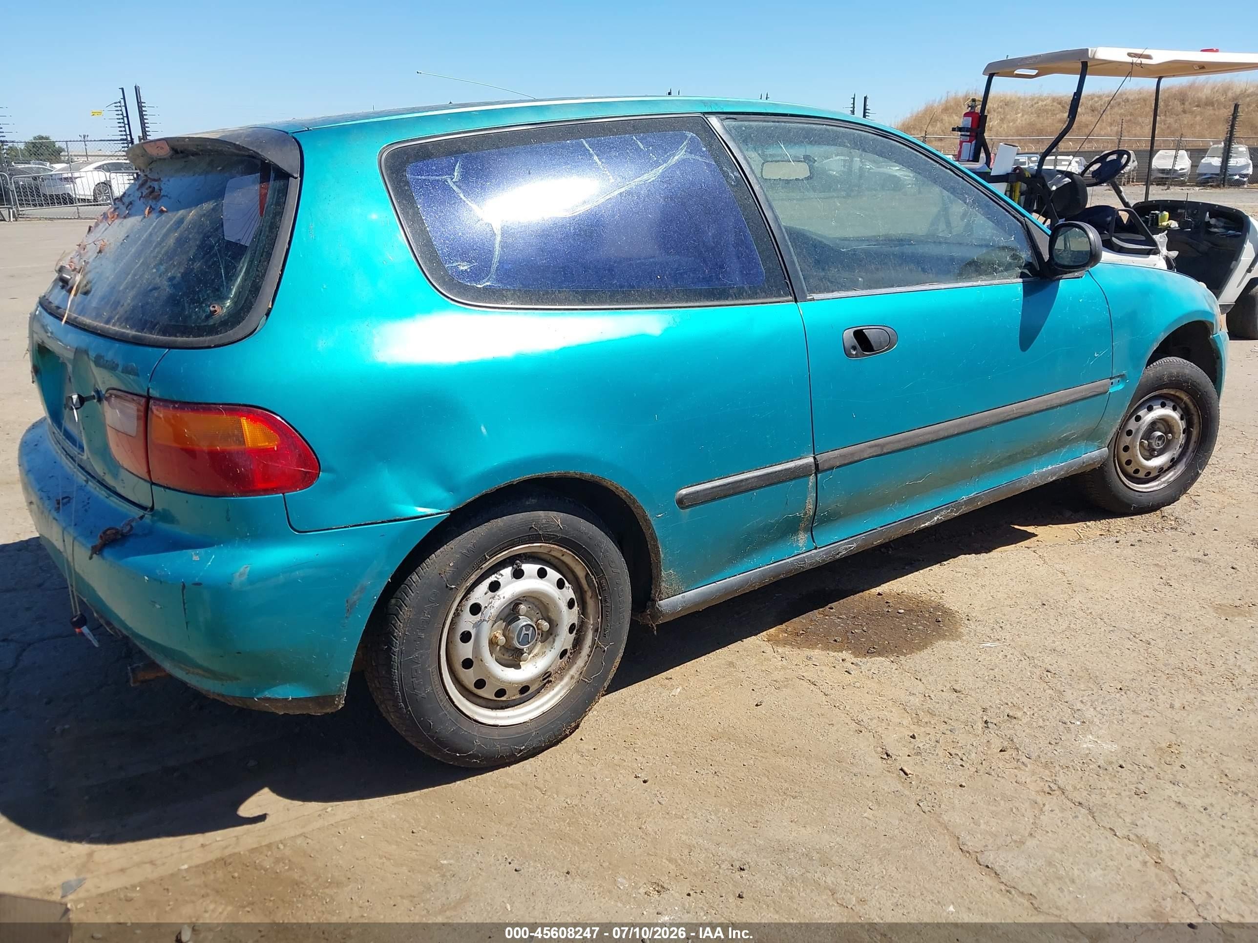 1993 Honda Civic Dx Green vin: 2HGEH2361PH512447