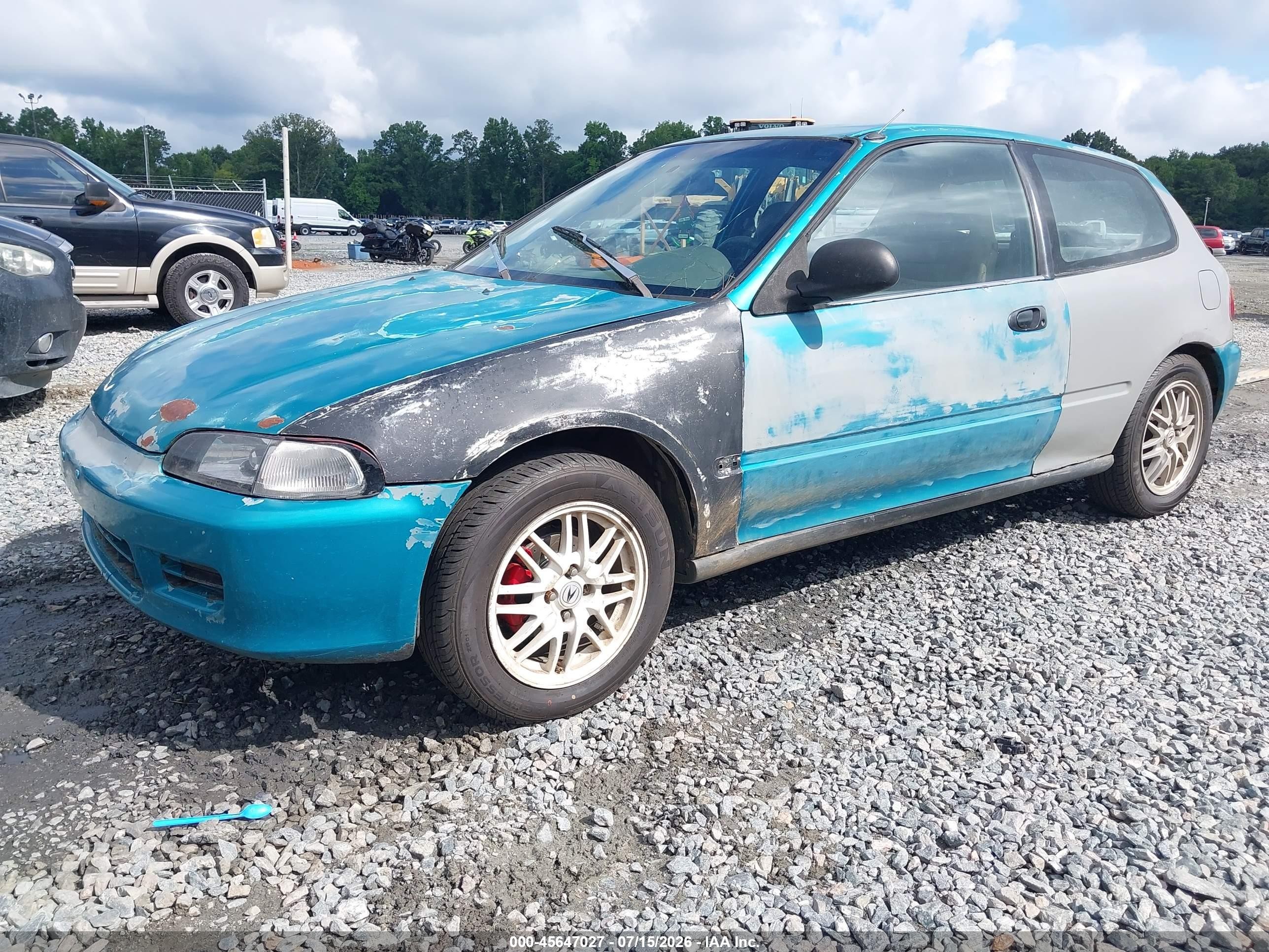 1992 Honda Civic Vx Blue vin: 2HGEH2368NH546429