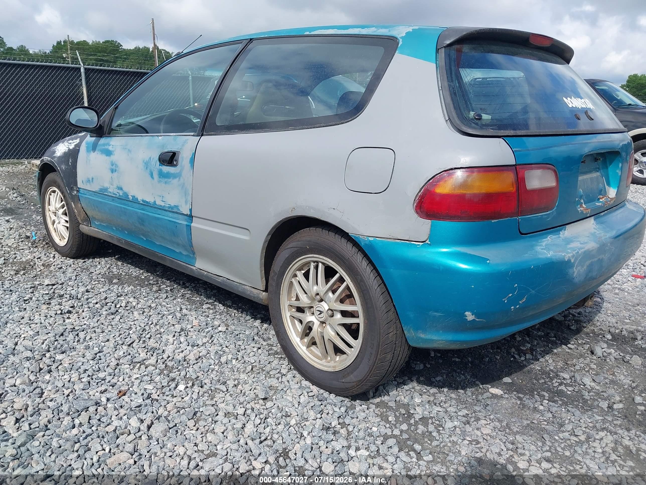 1992 Honda Civic Vx Blue vin: 2HGEH2368NH546429