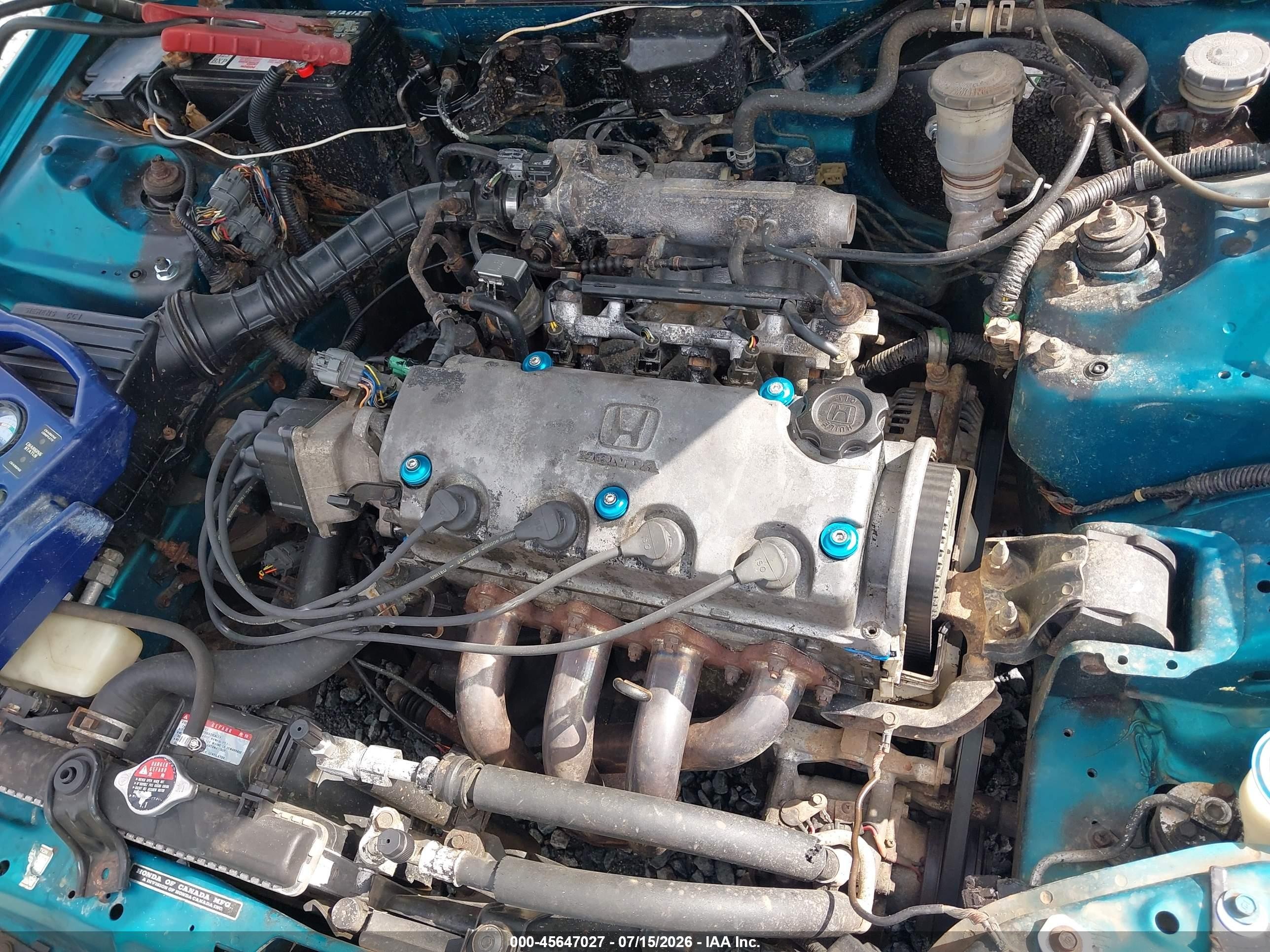 1992 Honda Civic Vx Blue vin: 2HGEH2368NH546429
