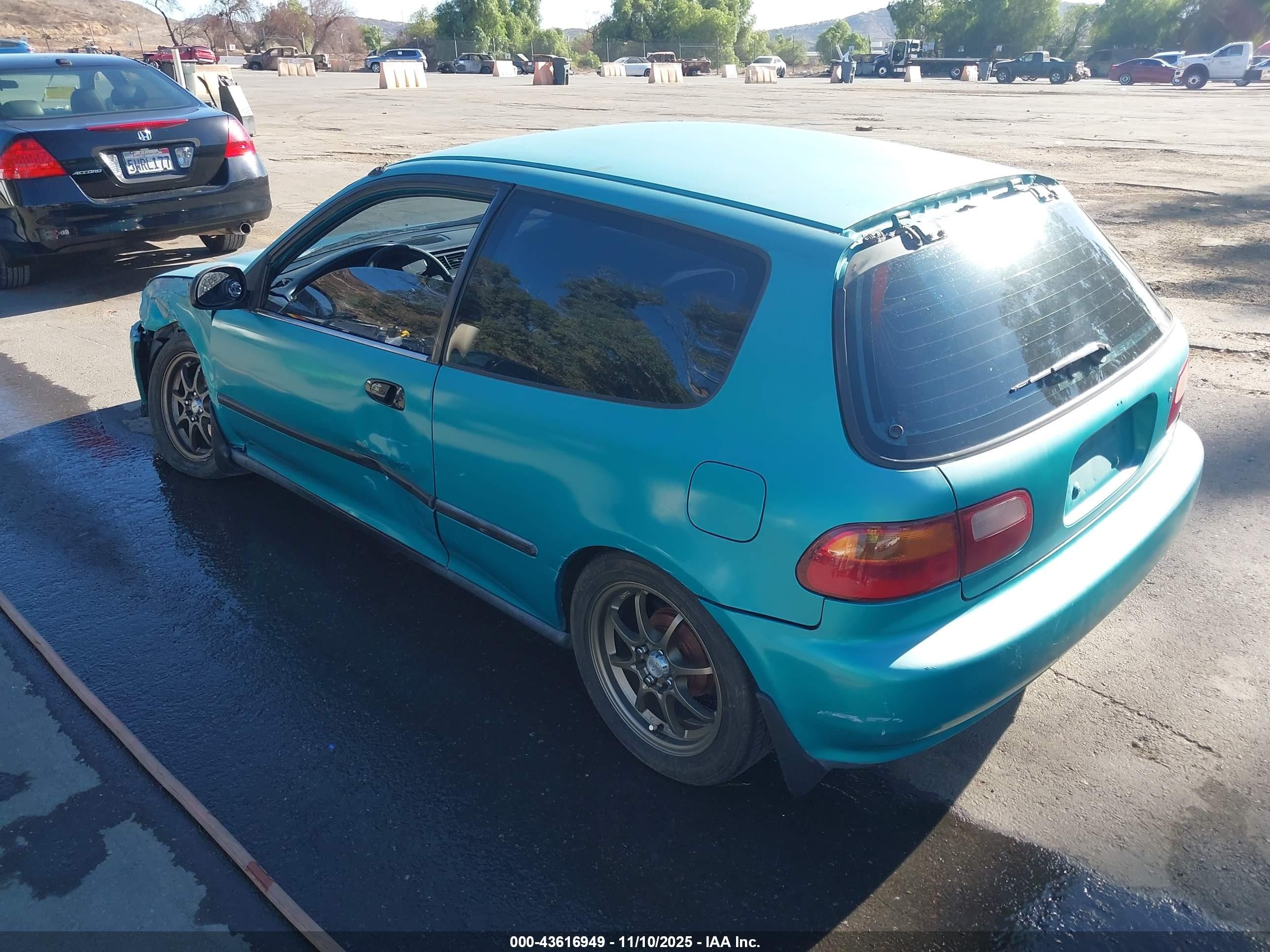 1993 Honda Civic Dx Teal vin: 2HGEH236XPH521485