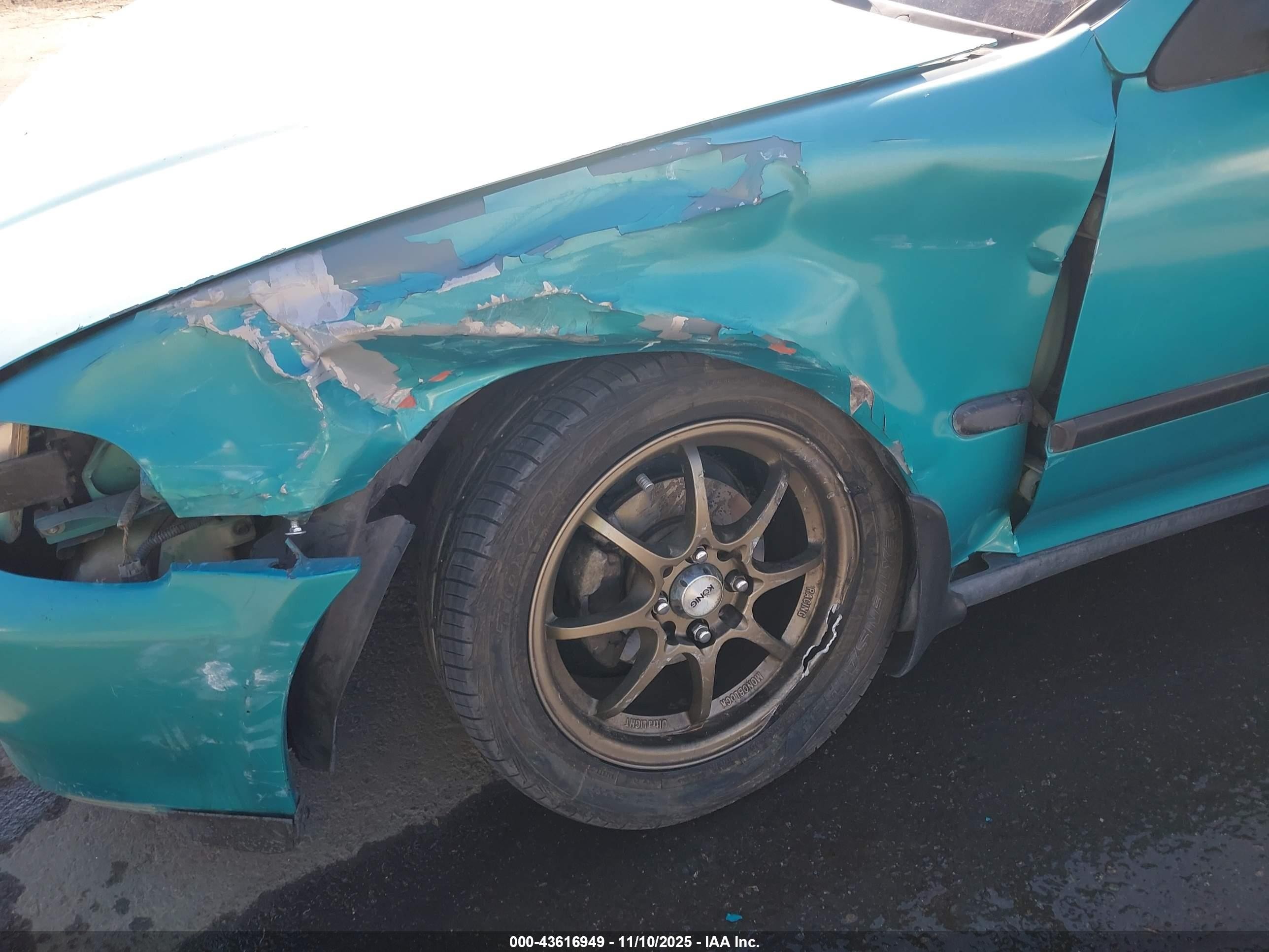 1993 Honda Civic Dx Teal vin: 2HGEH236XPH521485