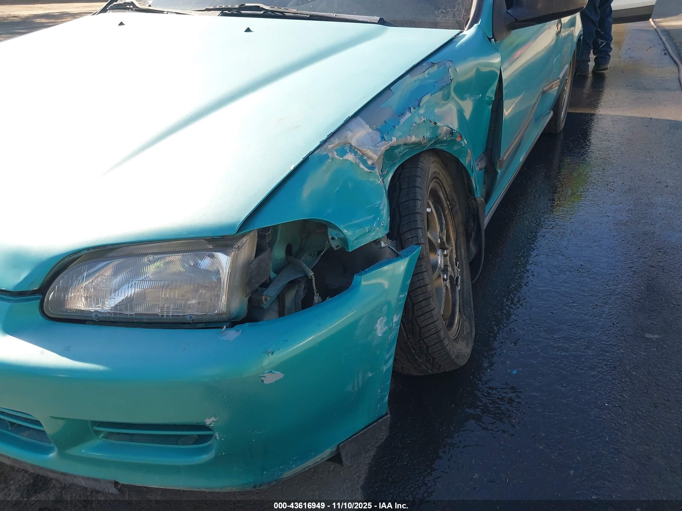 1993 Honda Civic Dx Teal vin: 2HGEH236XPH521485