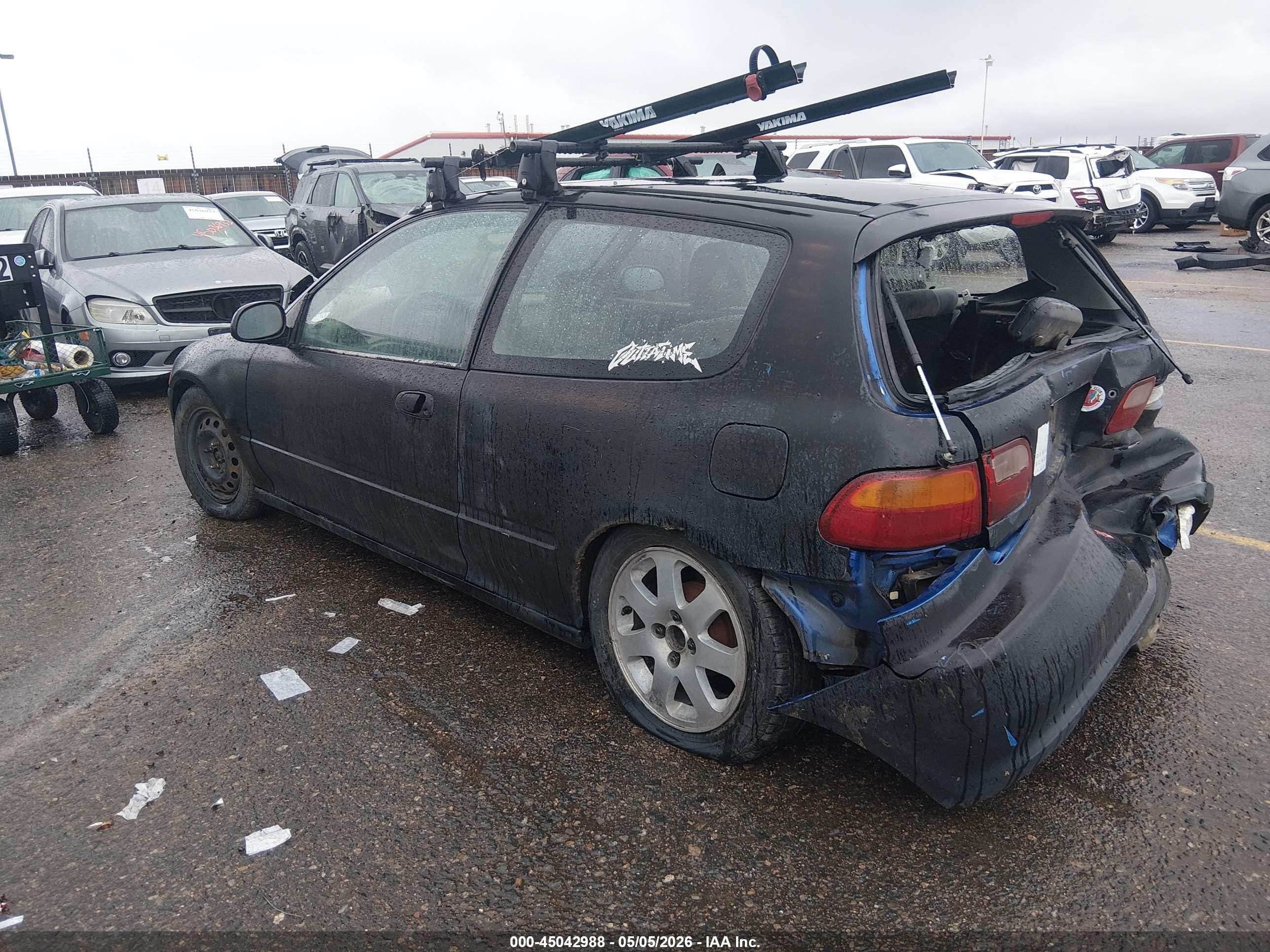 1993 Honda Civic Vx Черный vin: 2HGEH2370PH536859
