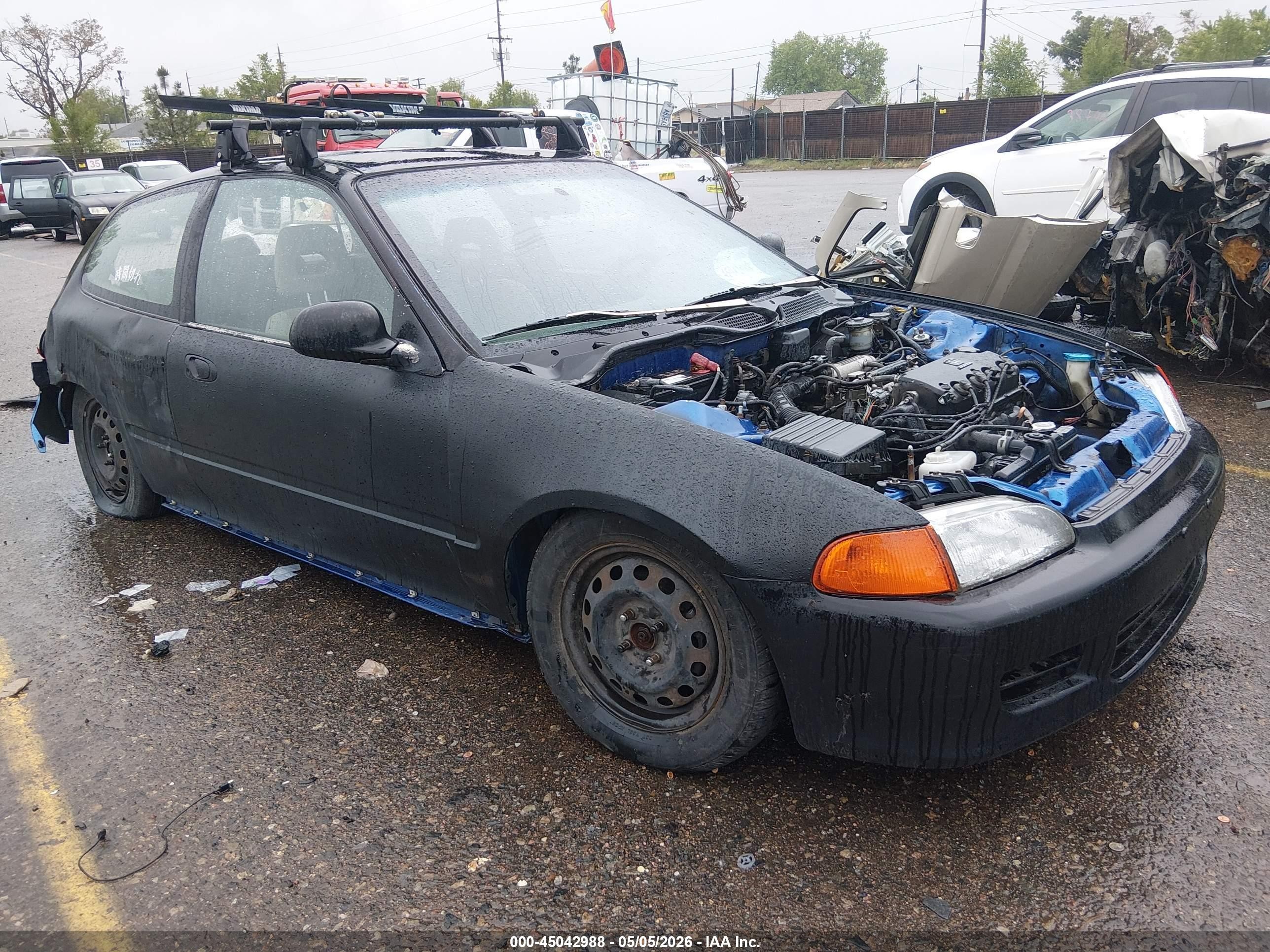 1993 Honda Civic Vx Black vin: 2HGEH2370PH536859