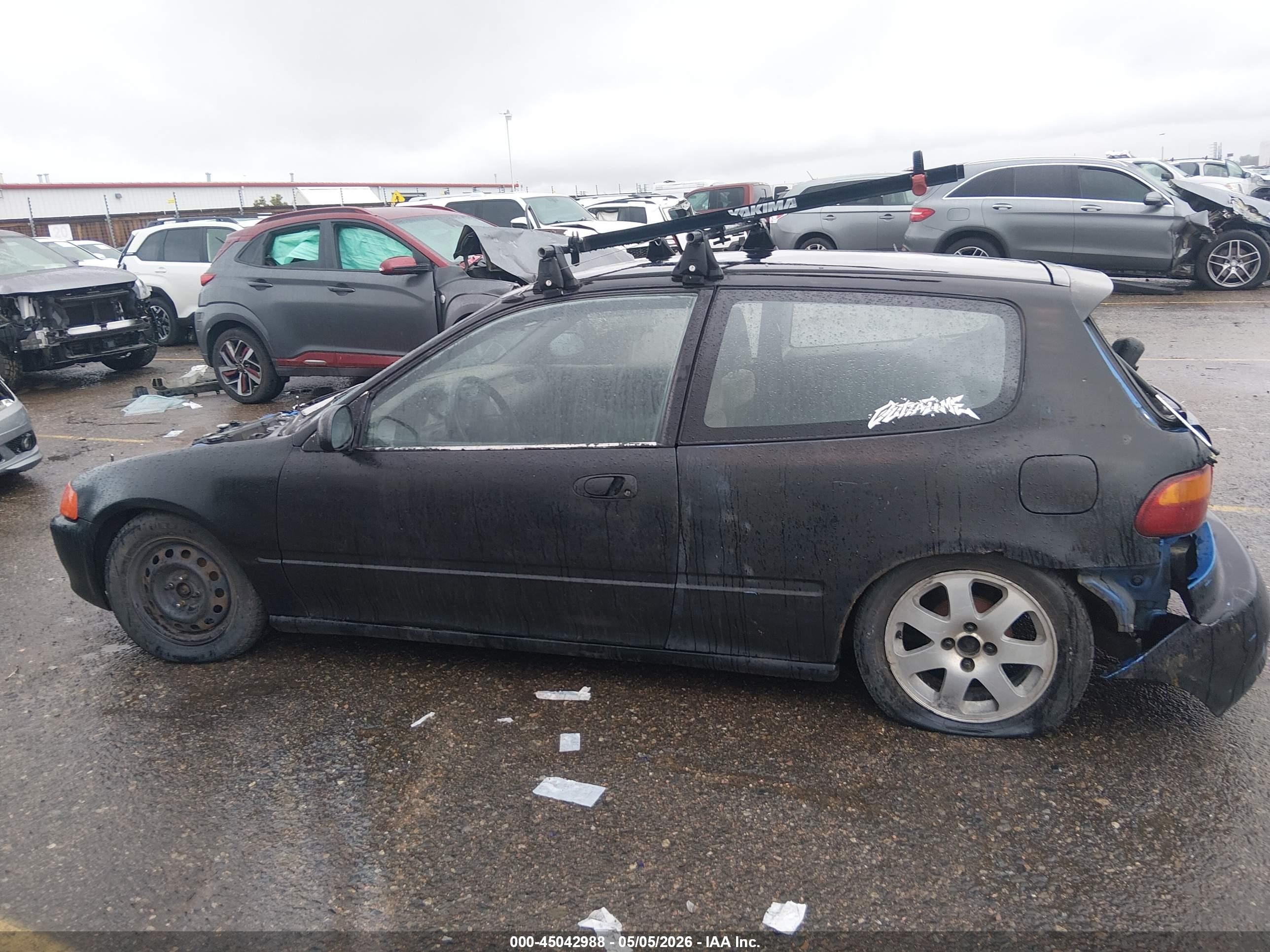 1993 Honda Civic Vx Черный vin: 2HGEH2370PH536859