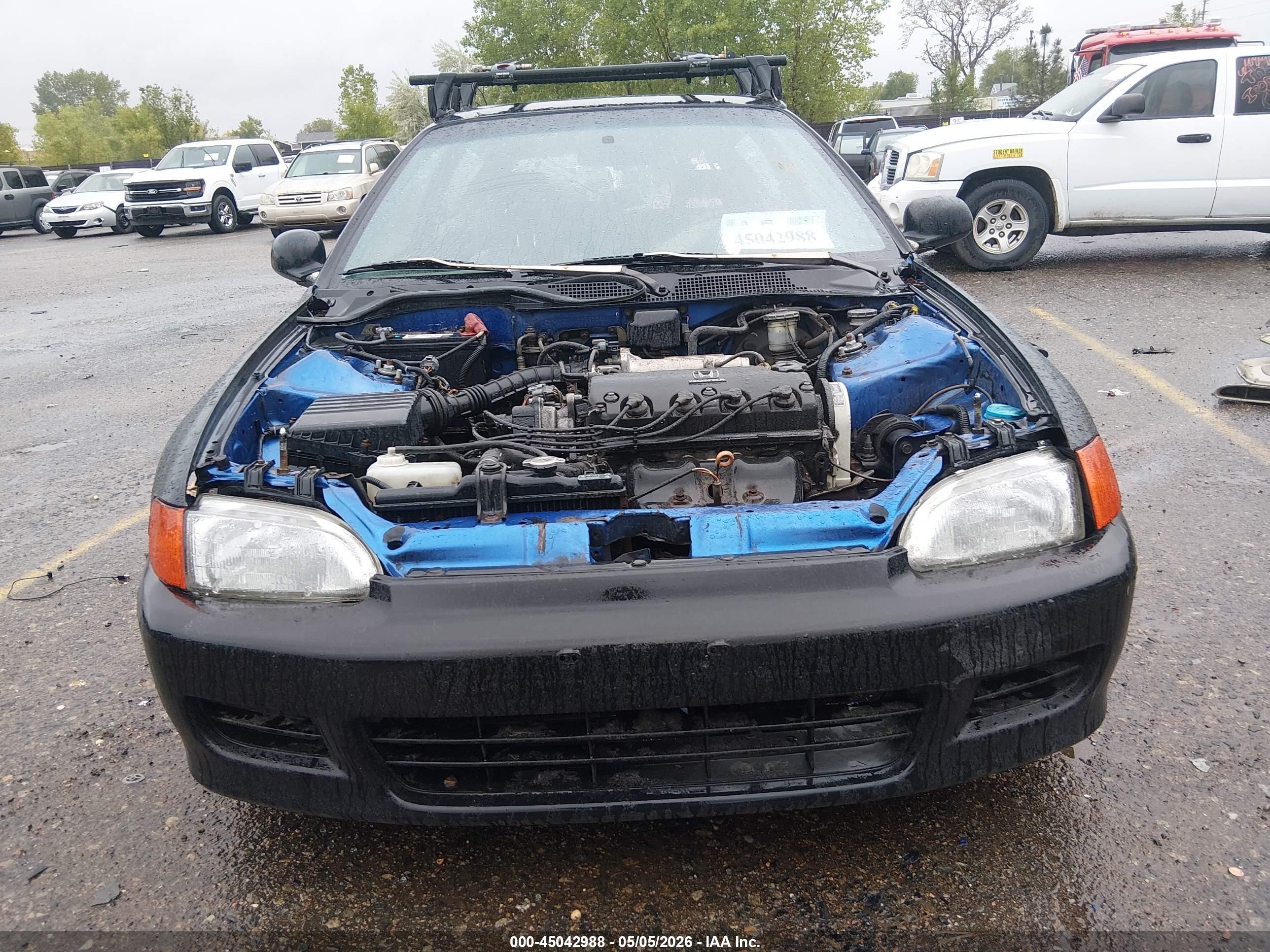 1993 Honda Civic Vx Черный vin: 2HGEH2370PH536859