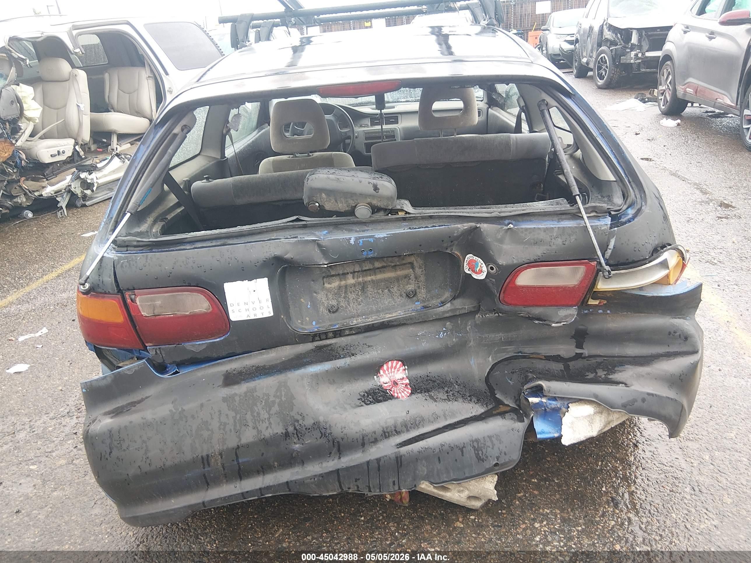 1993 Honda Civic Vx Черный vin: 2HGEH2370PH536859