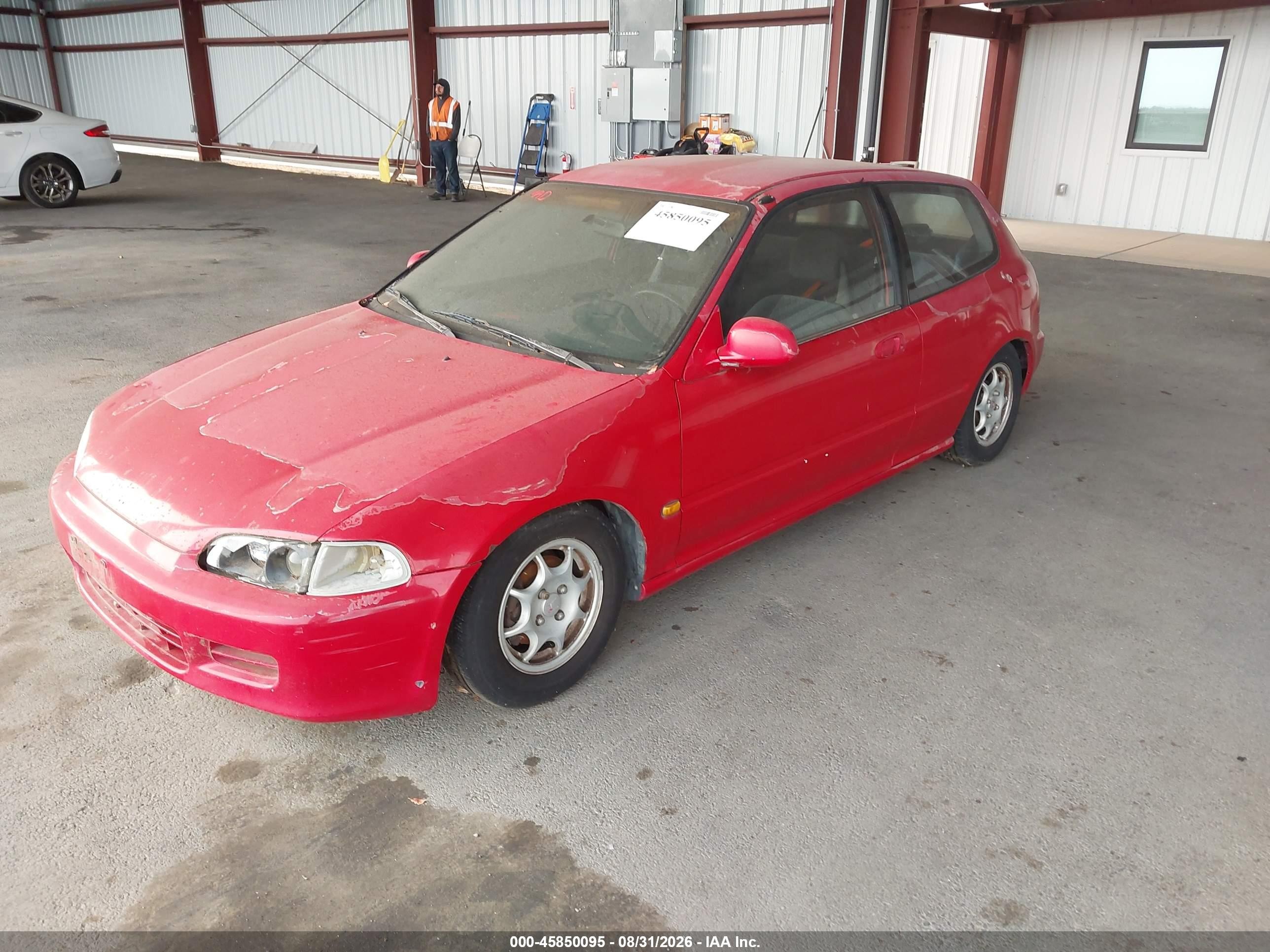 1995 Honda Civic Vx Red vin: 2HGEH2371SH506777