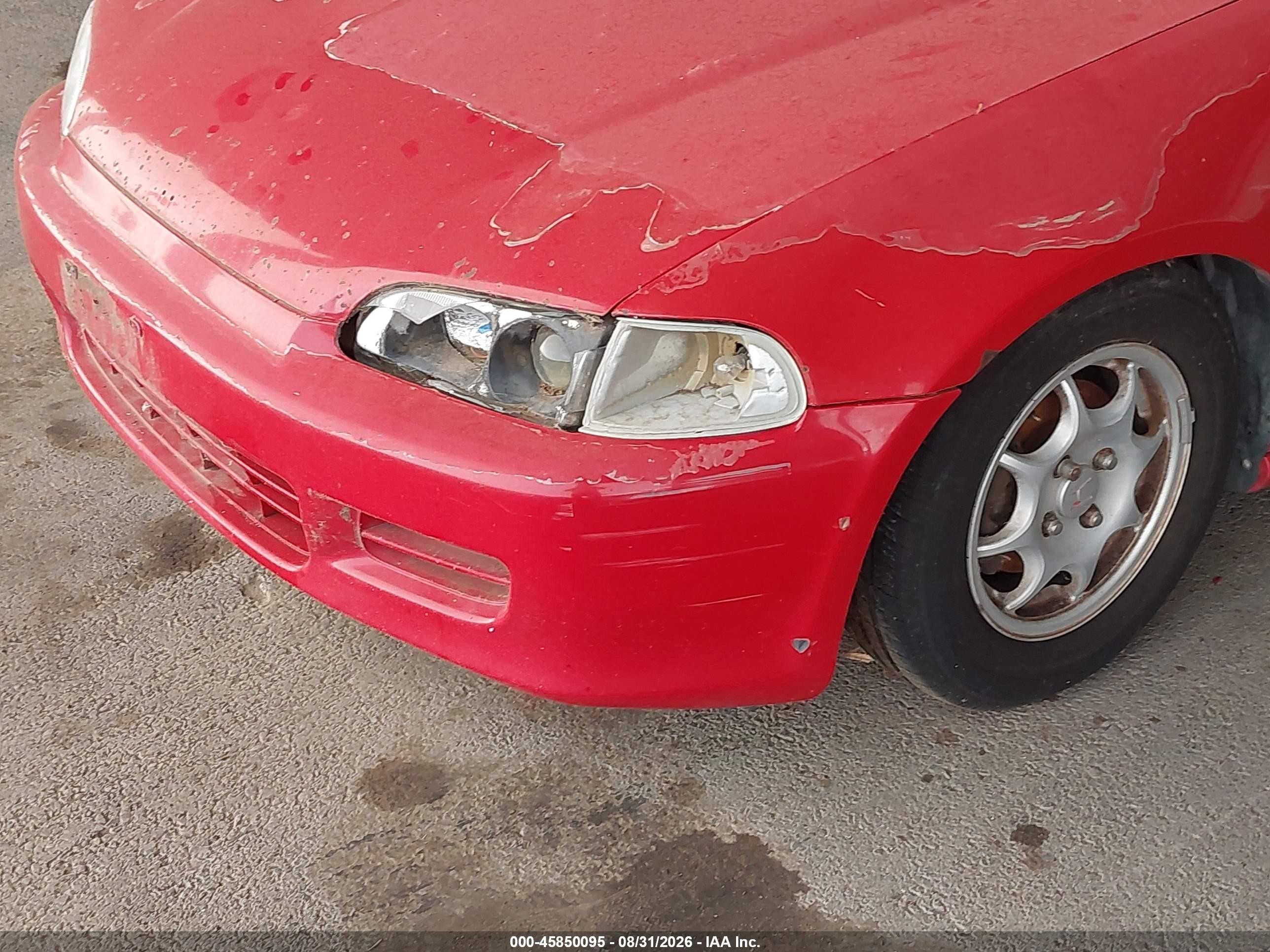 1995 Honda Civic Vx Red vin: 2HGEH2371SH506777