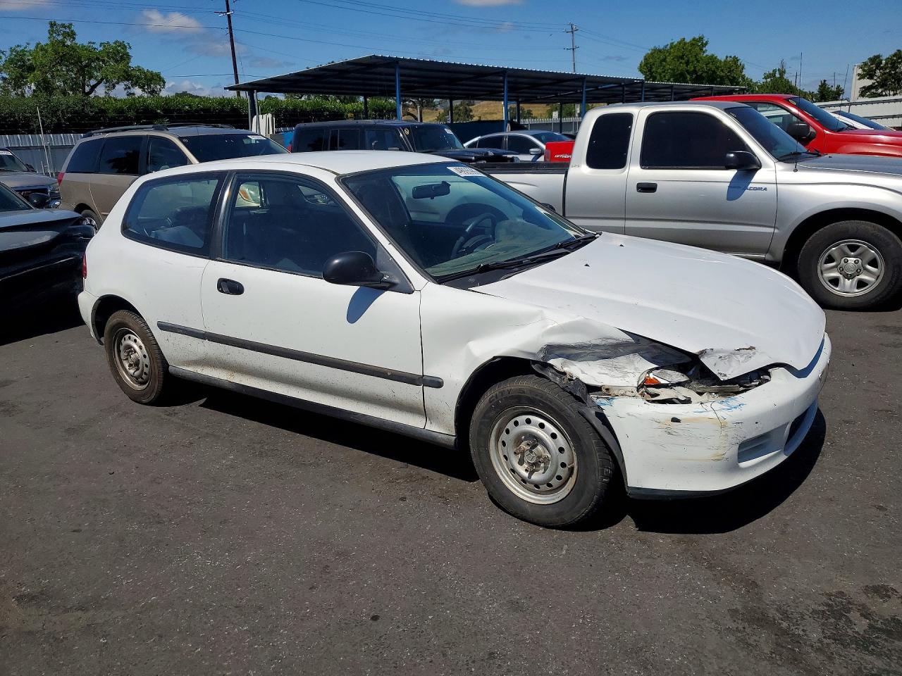 1994 Honda Civic Dx White vin: 2HGEH2464RH500620