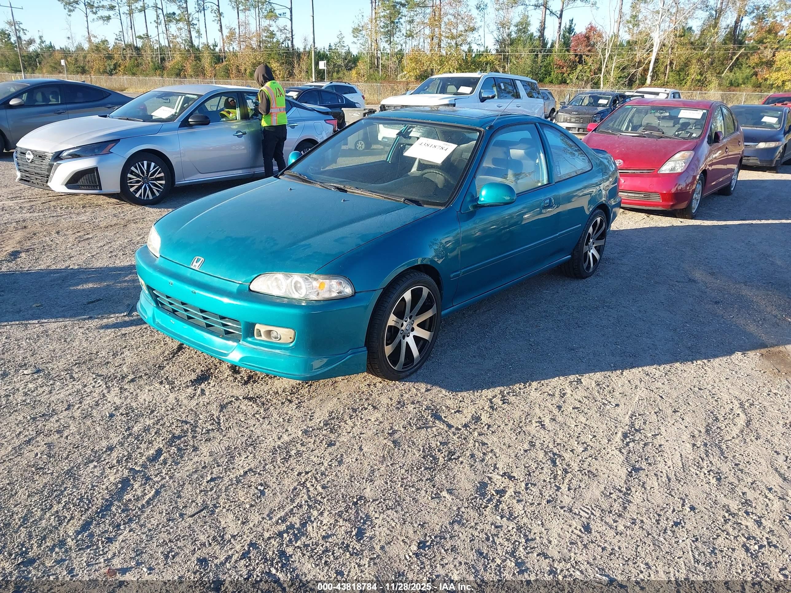 1995 Honda Civic Ex Teal vin: 2HGEJ1127SH558808