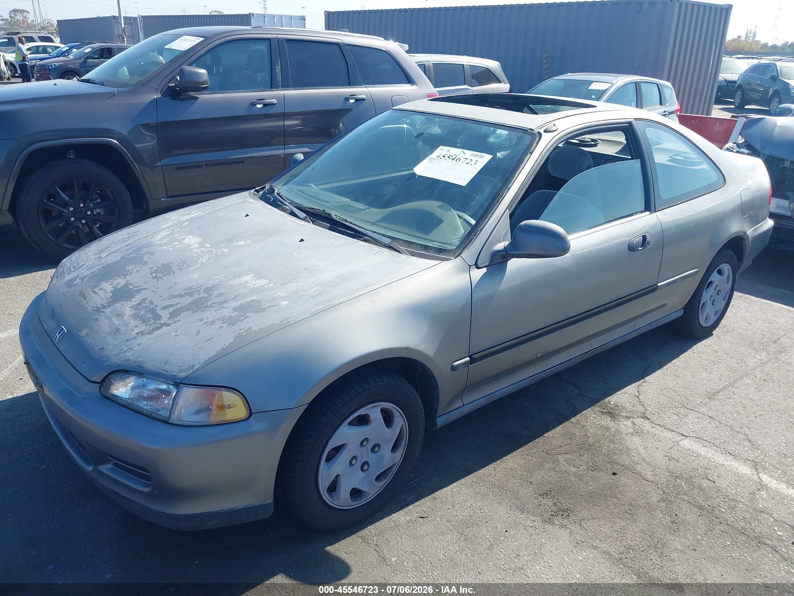 1995 Honda Civic Ex Gray vin: 2HGEJ112XSH519369