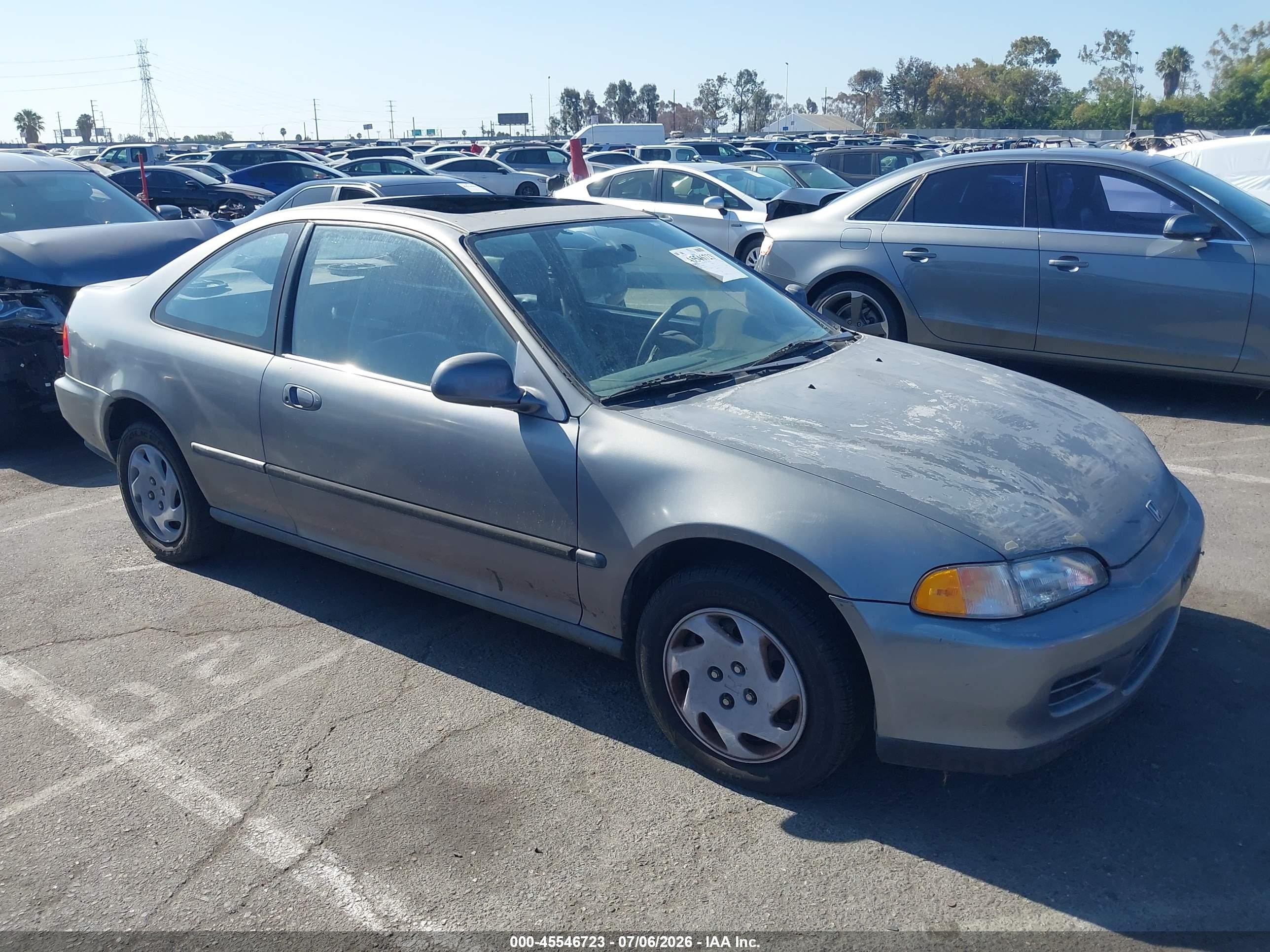 1995 Honda Civic Ex Gray vin: 2HGEJ112XSH519369