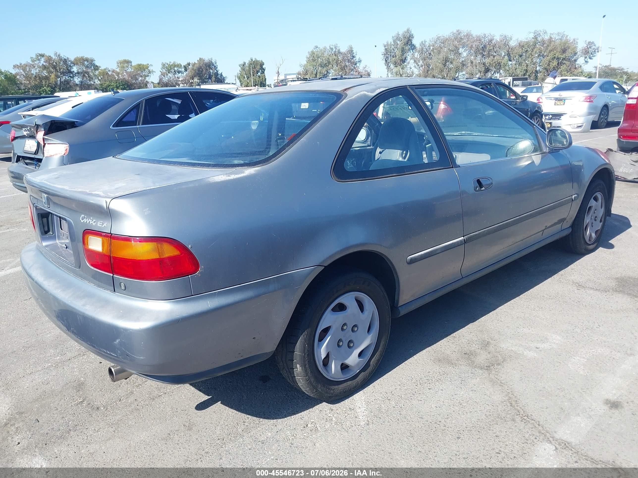 1995 Honda Civic Ex Gray vin: 2HGEJ112XSH519369