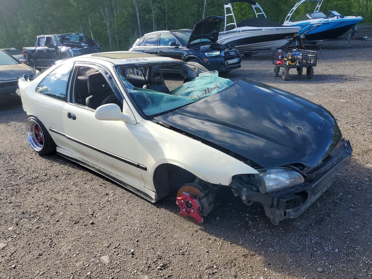 1995 Honda Civic Ex White vin: 2HGEJ1224SH003250