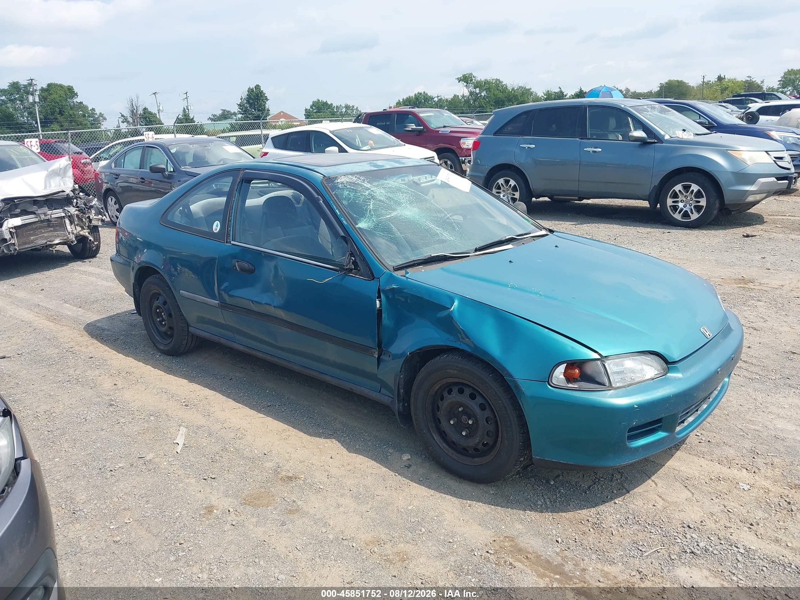 1995 Honda Civic Ex Green vin: 2HGEJ1228SH580850