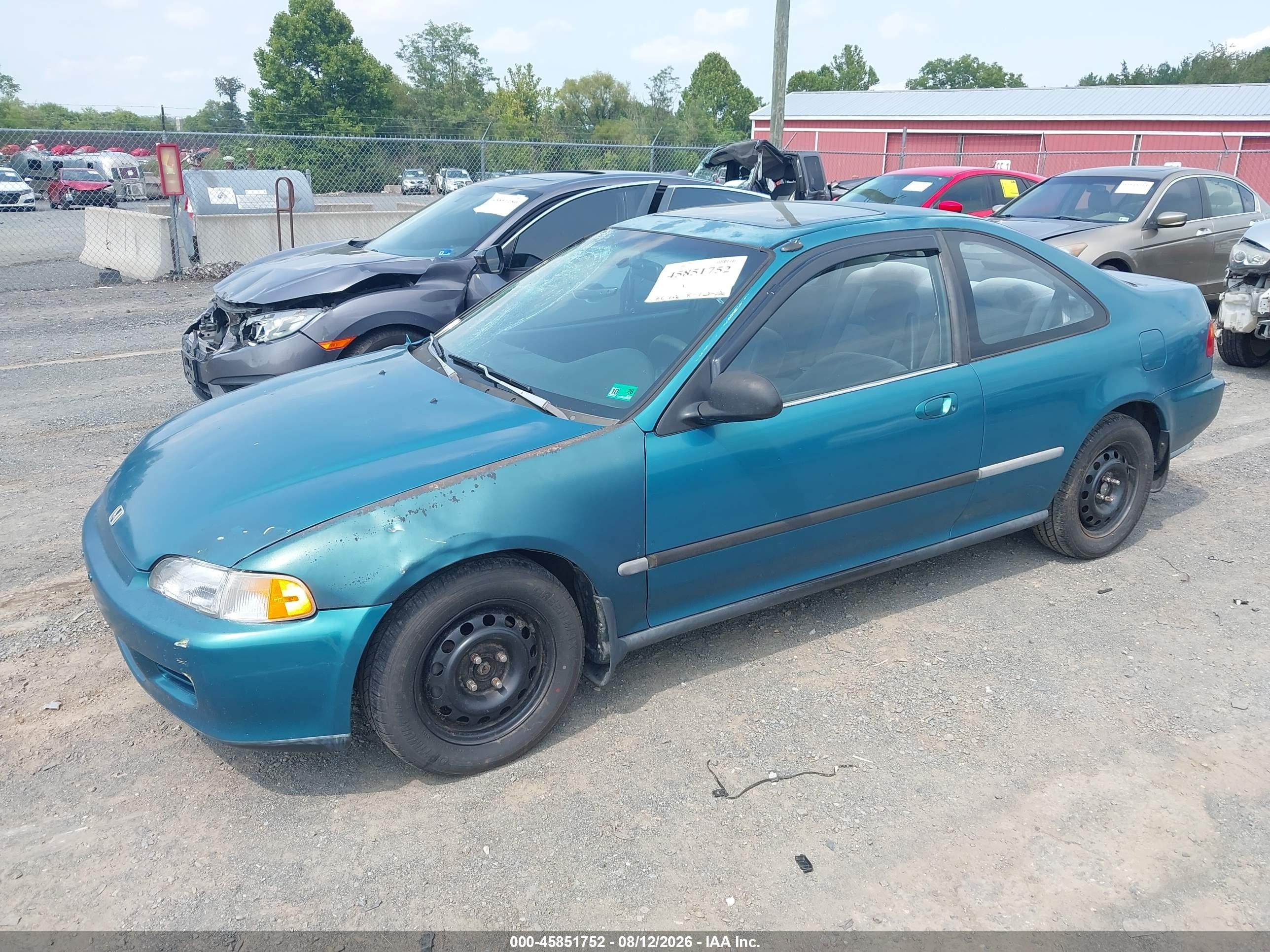 1995 Honda Civic Ex Green vin: 2HGEJ1228SH580850