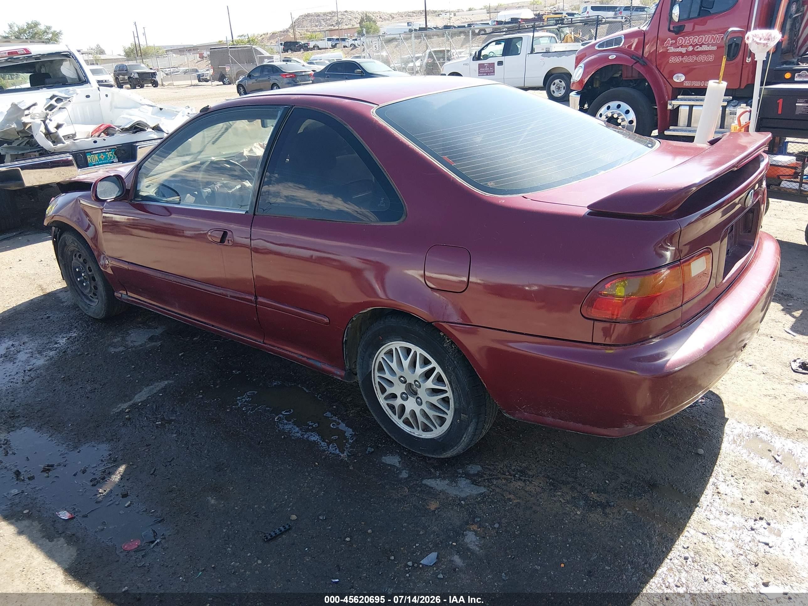 1994 Honda Civic Ex Red vin: 2HGEJ1232RH526558