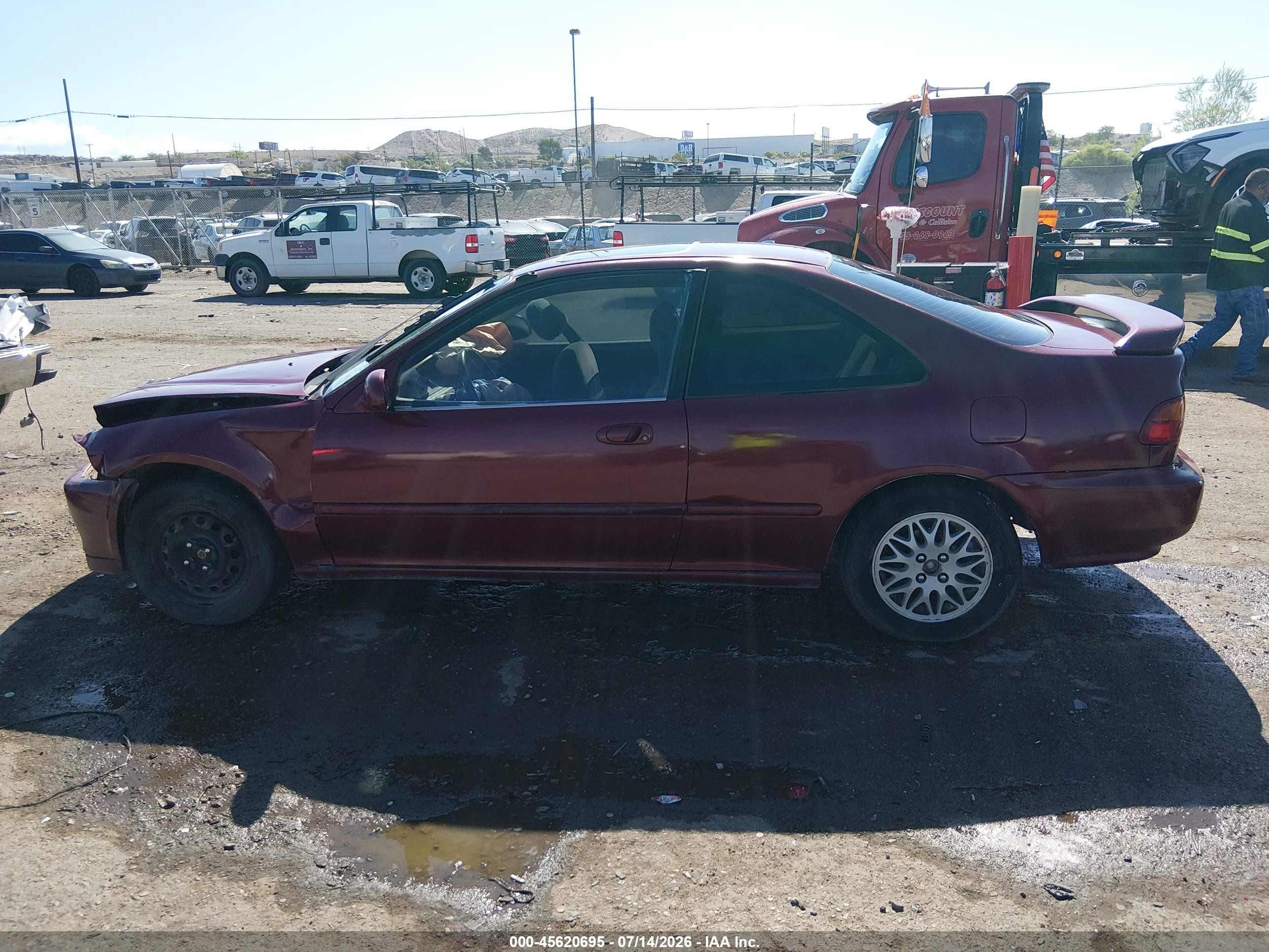 1994 Honda Civic Ex Red vin: 2HGEJ1232RH526558