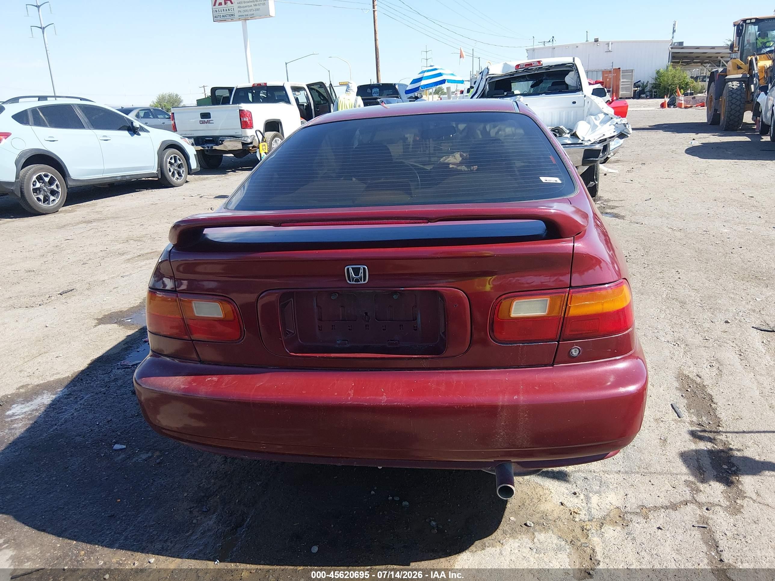 1994 Honda Civic Ex Red vin: 2HGEJ1232RH526558