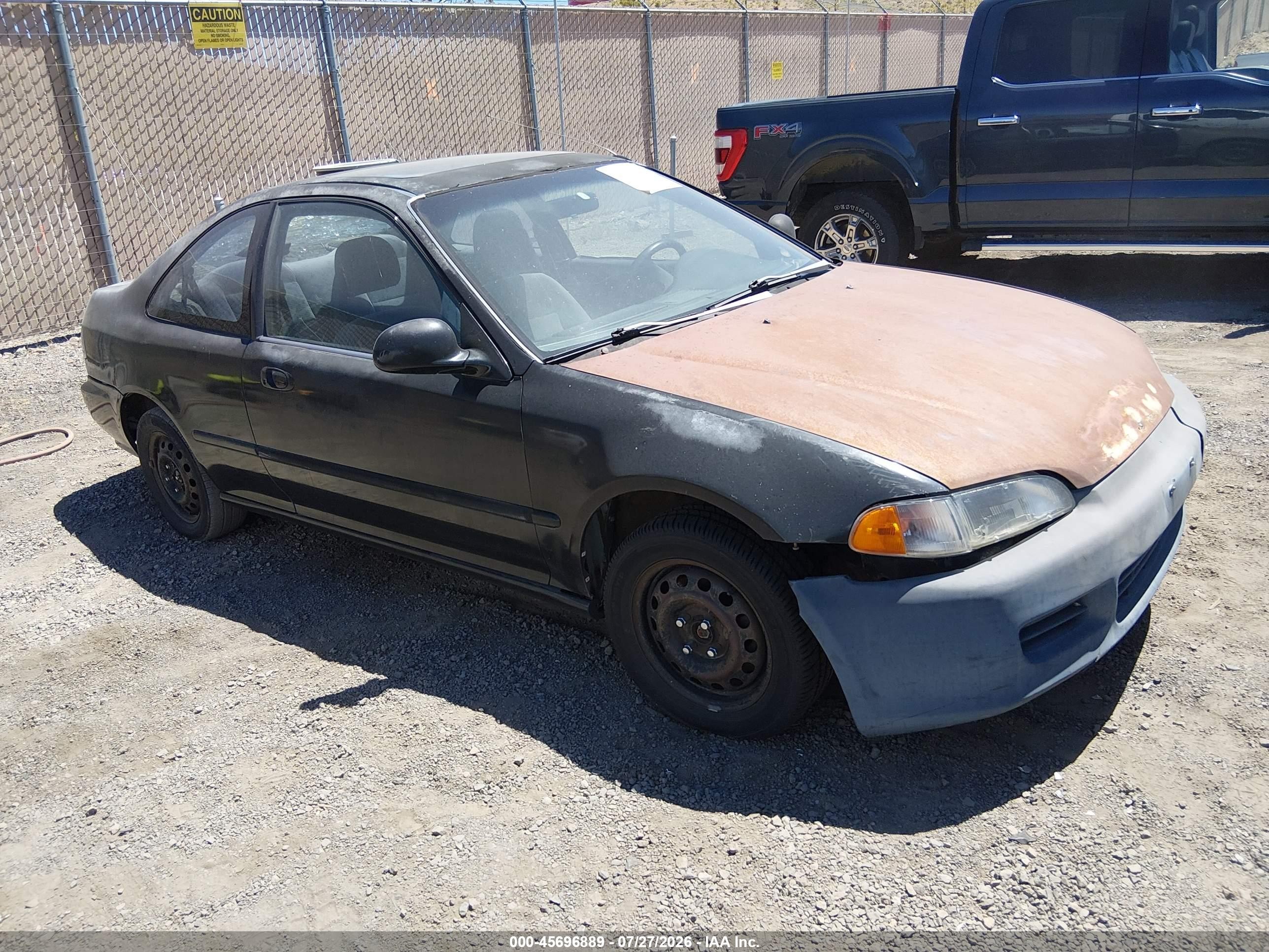 1994 Honda Civic Ex Black vin: 2HGEJ123XRH505036