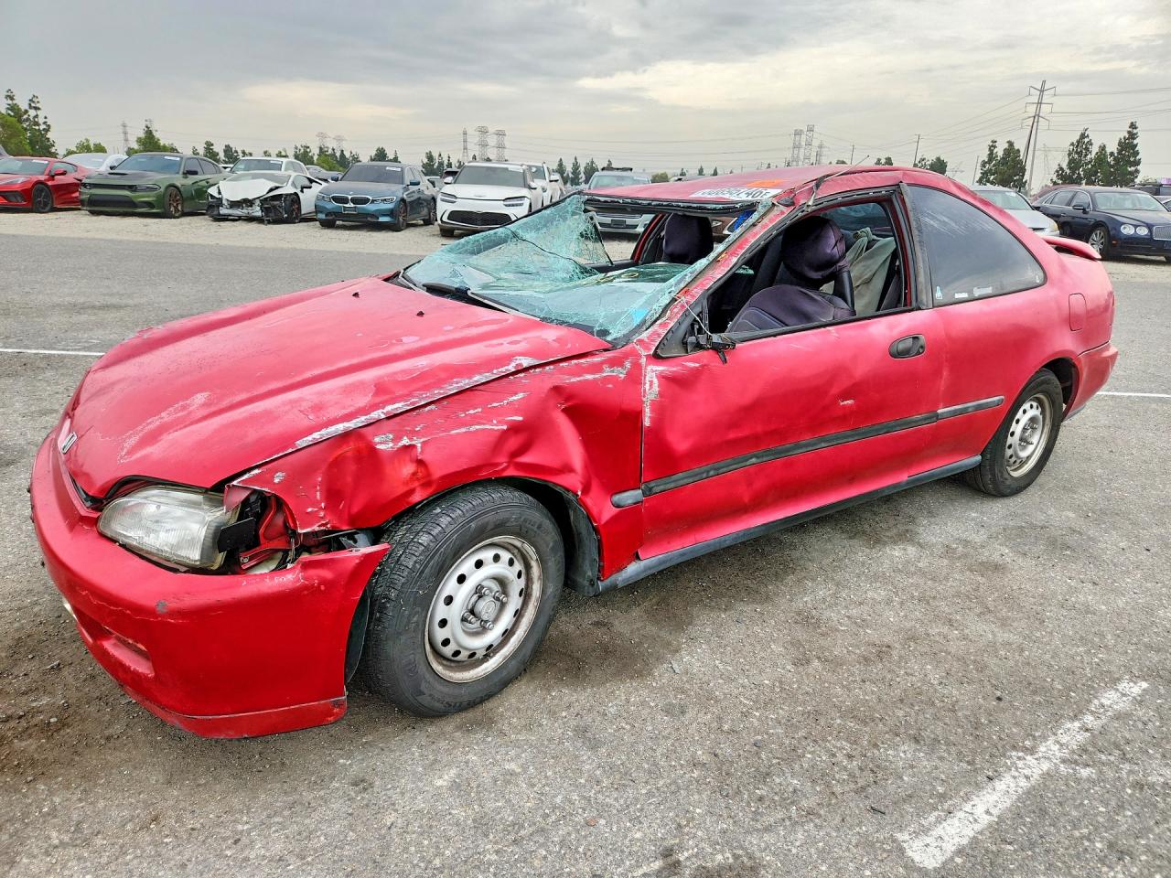 1994 Honda Civic Dx Red vin: 2HGEJ2228RH502102