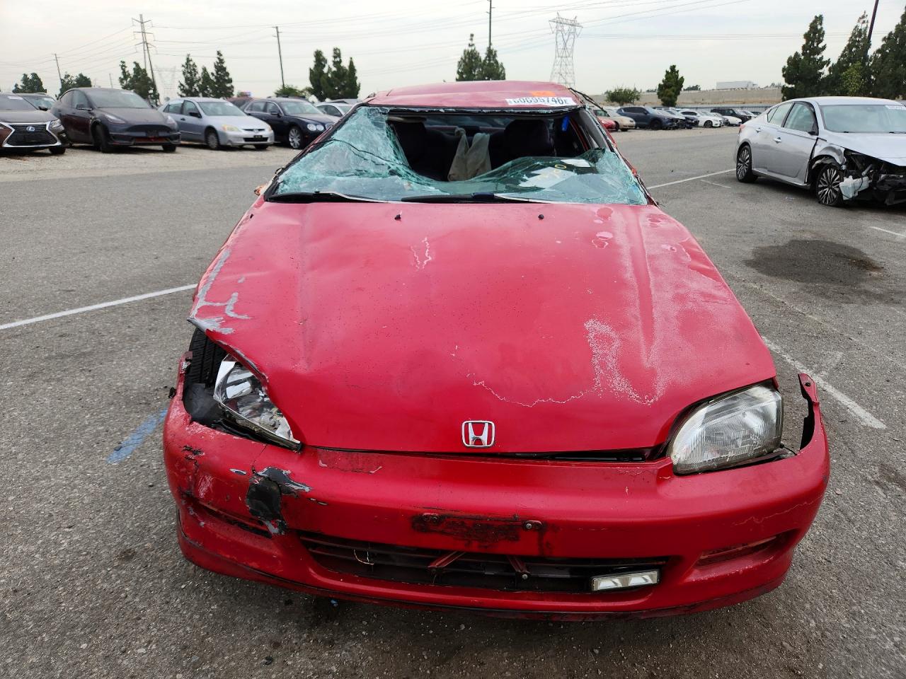 1994 Honda Civic Dx Red vin: 2HGEJ2228RH502102