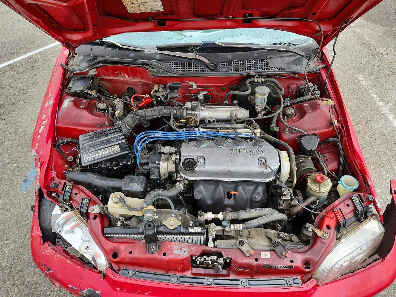 1994 Honda Civic Dx Red vin: 2HGEJ2228RH502102
