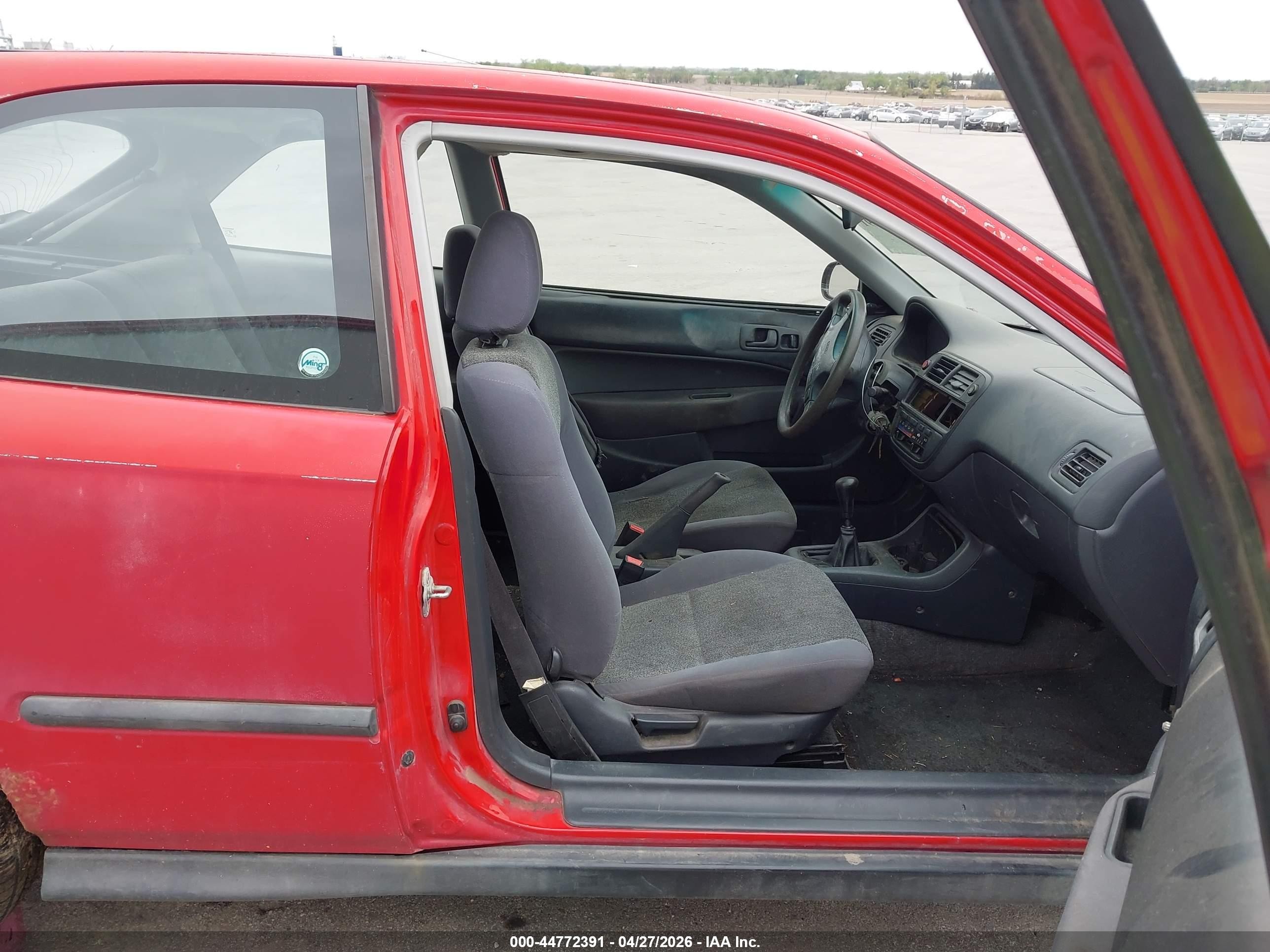 1996 Honda Civic Cx Красный vin: 2HGEJ6323TH101361