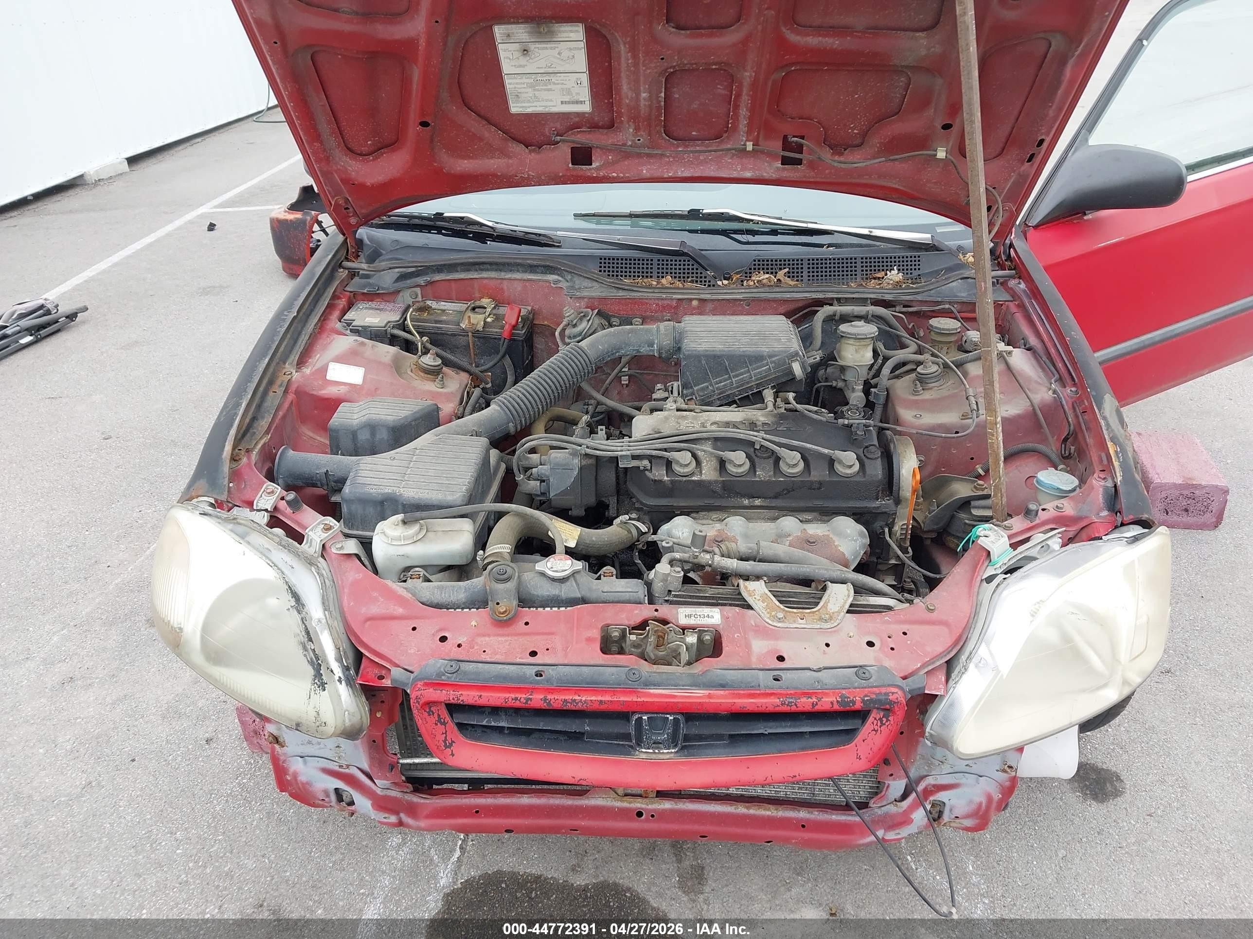 1996 Honda Civic Cx Красный vin: 2HGEJ6323TH101361