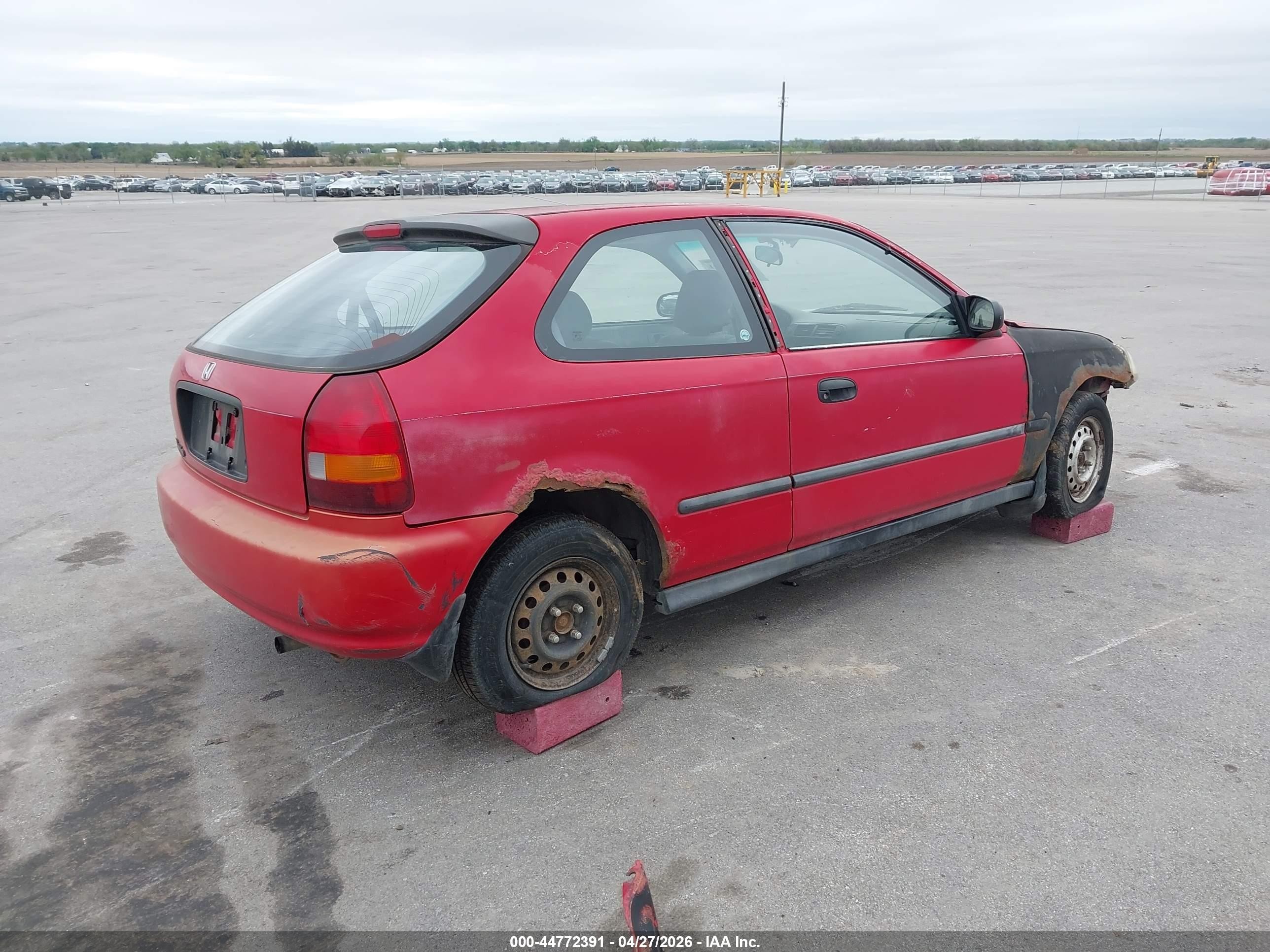 1996 Honda Civic Cx Красный vin: 2HGEJ6323TH101361