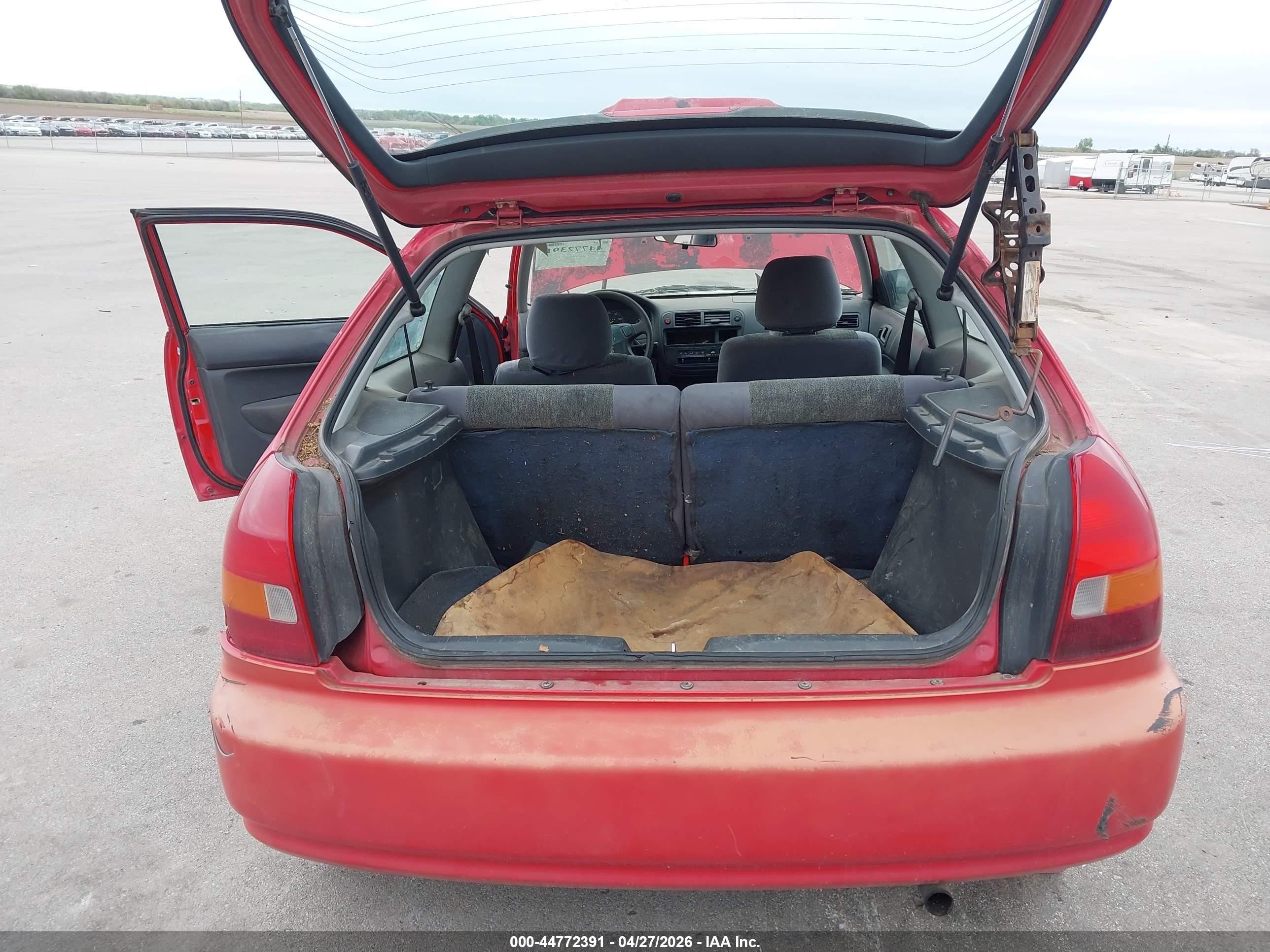 1996 Honda Civic Cx Красный vin: 2HGEJ6323TH101361