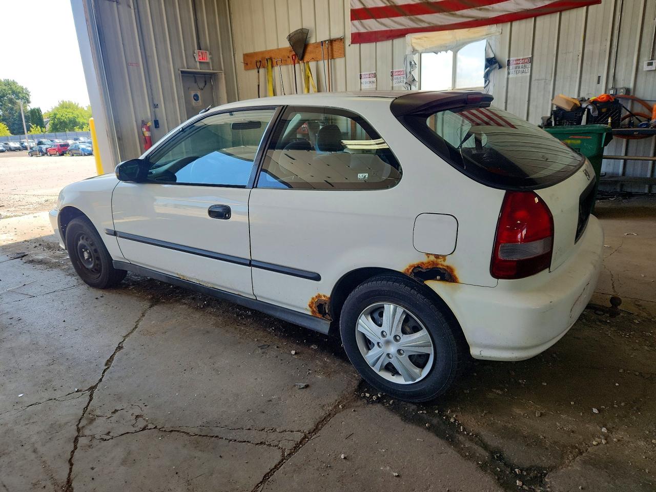 2000 Honda Civic Cx White vin: 2HGEJ6324YH109010