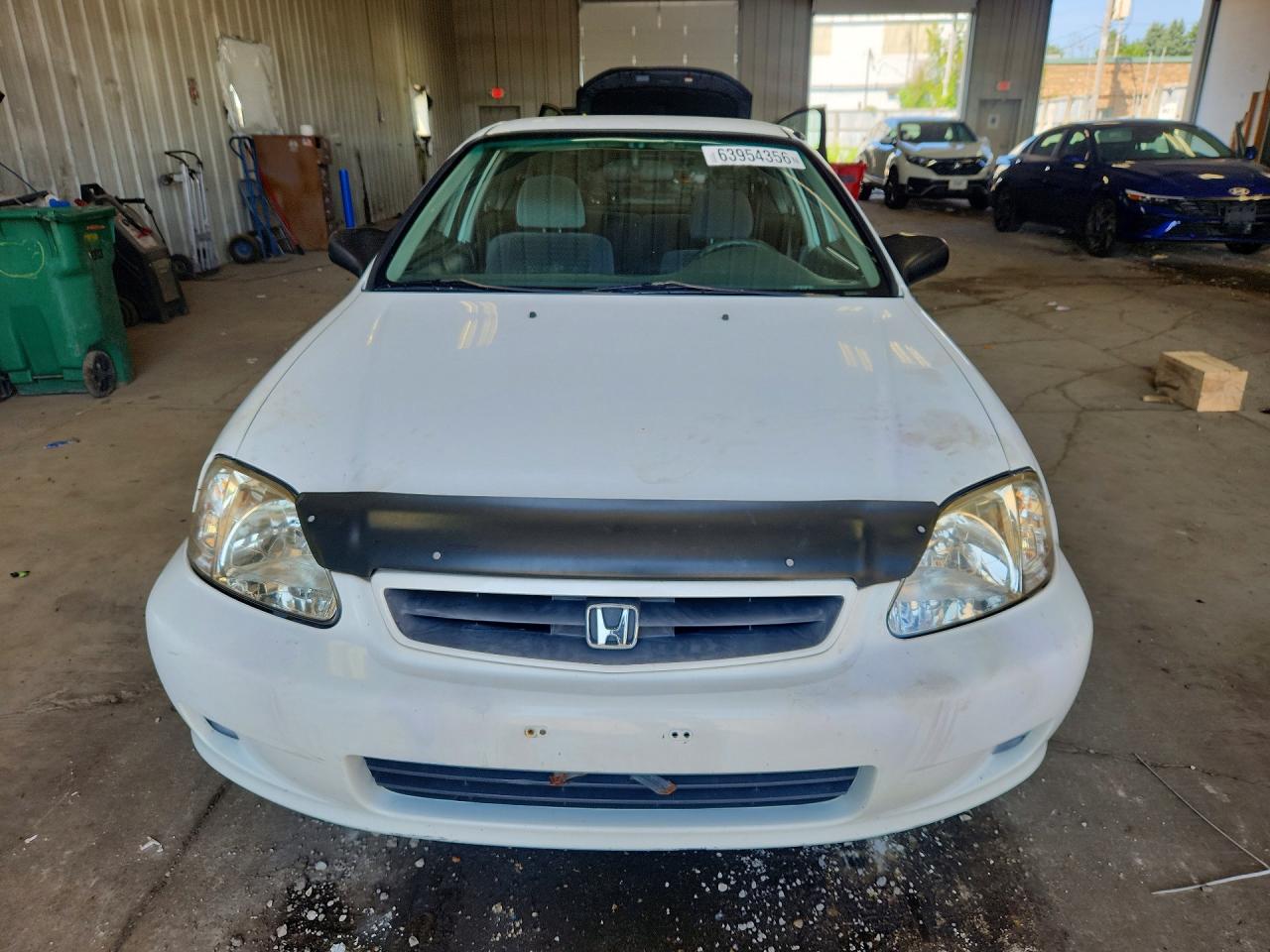2000 Honda Civic Cx White vin: 2HGEJ6324YH109010