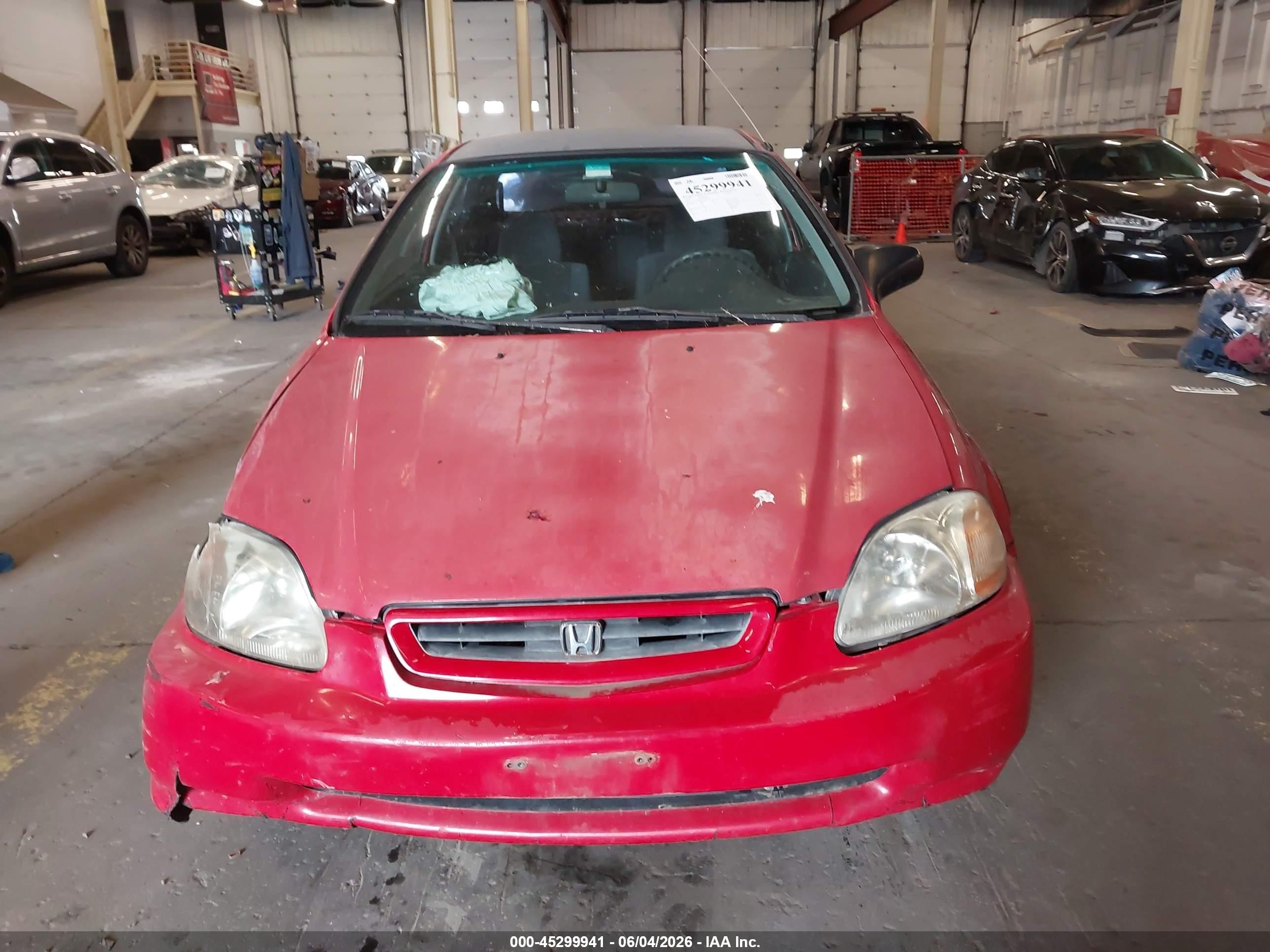 1996 Honda Civic Dx Красный vin: 2HGEJ6341TH104812